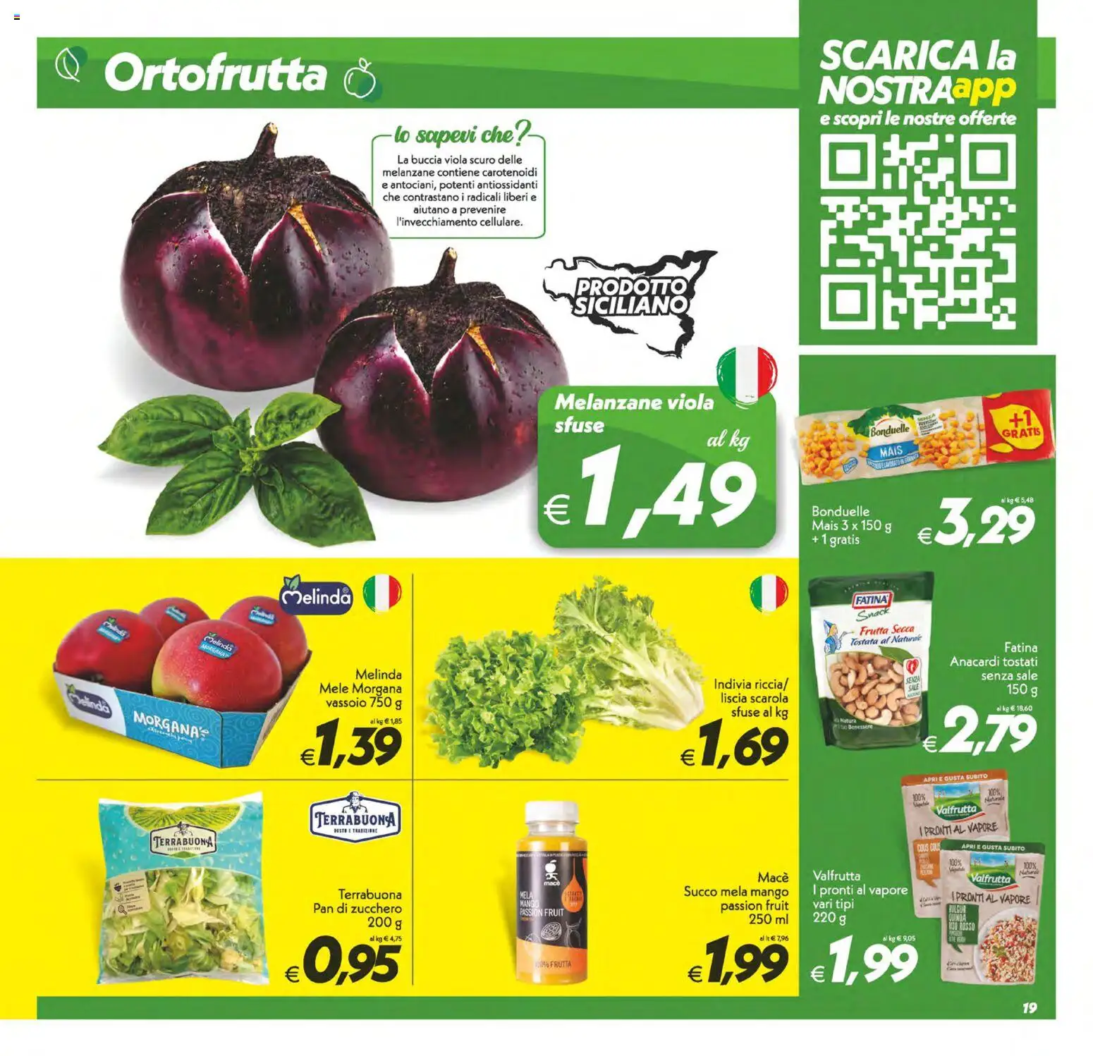 Volantino SuperConveniente del 29.05.2026 | Pagina: 19 | Prodotti: Zucchero, Anacardi, Vassoio, Indivia