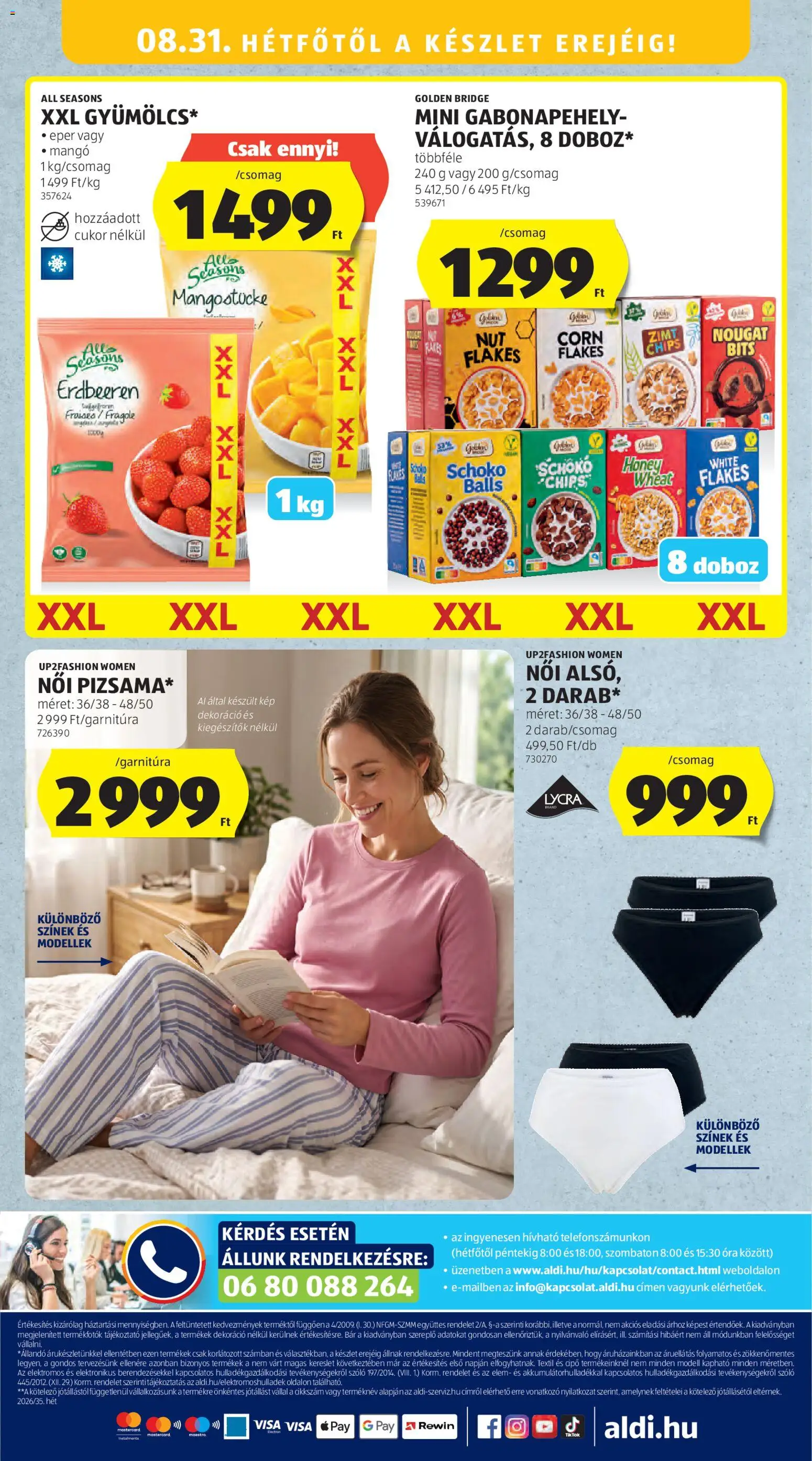 Aldi akciós ujság - amely érvényes a következő dátumtól: 2026.08.27. | Oldal: 48 | Termékek: Chips, Gabonapehely, Eper, Mangó