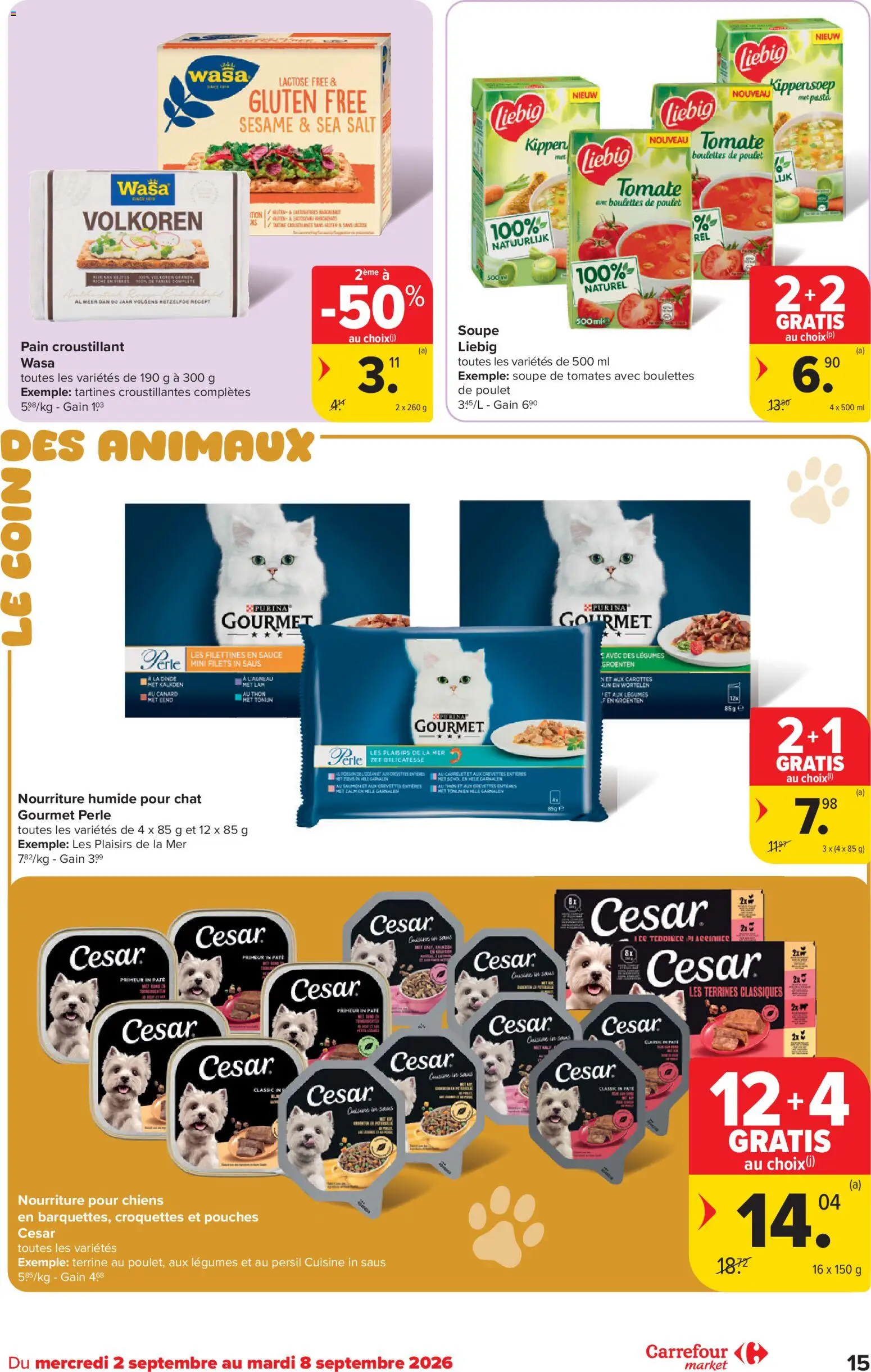 {H1} | Pagina: 15 | Producten: Pâté, Groenten, Wortelen, Garnalen