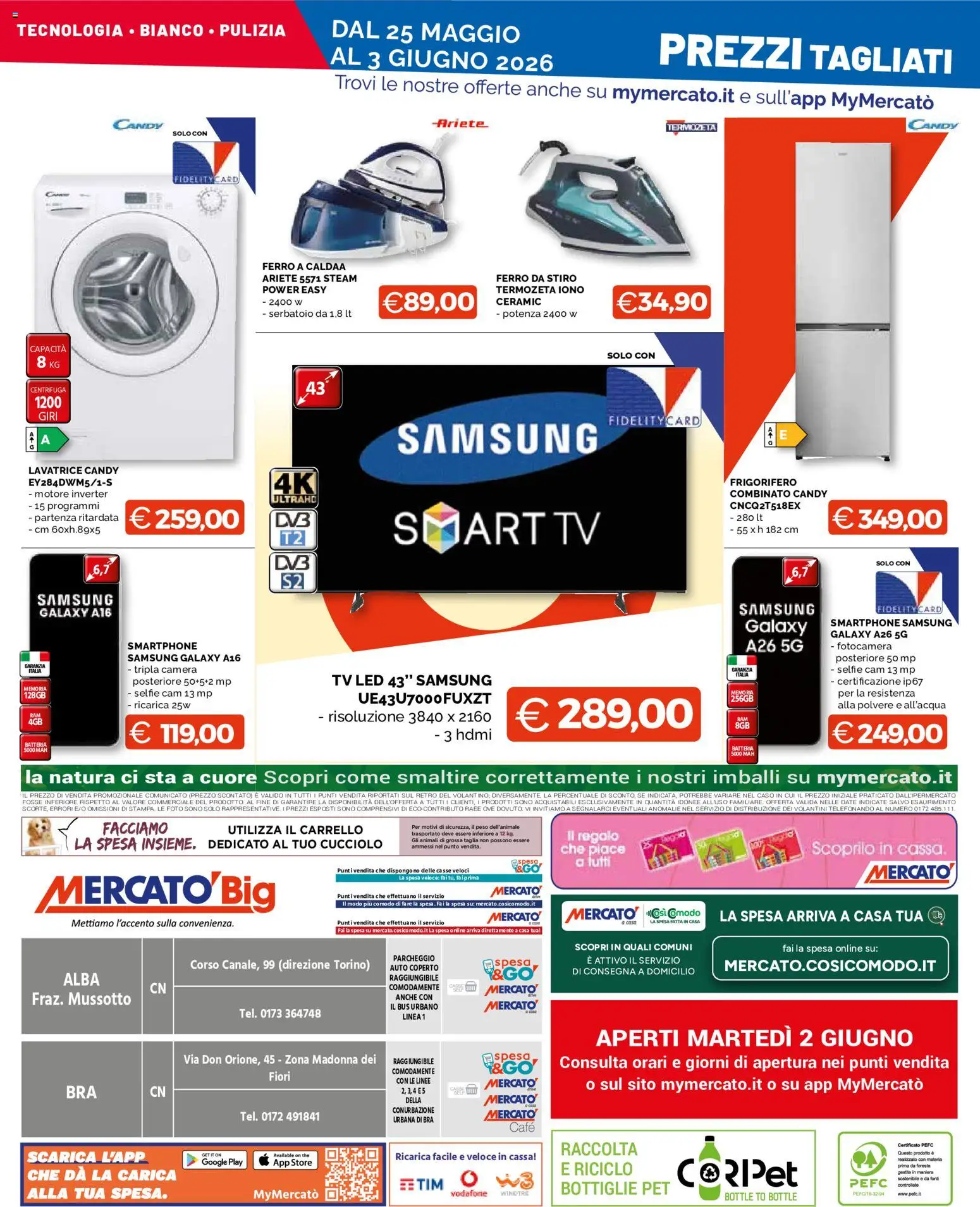 Volantino Mercatò del 25.05.2026 | Pagina: 24 | Prodotti: Samsung Galaxy, Lavatrice, The, TV