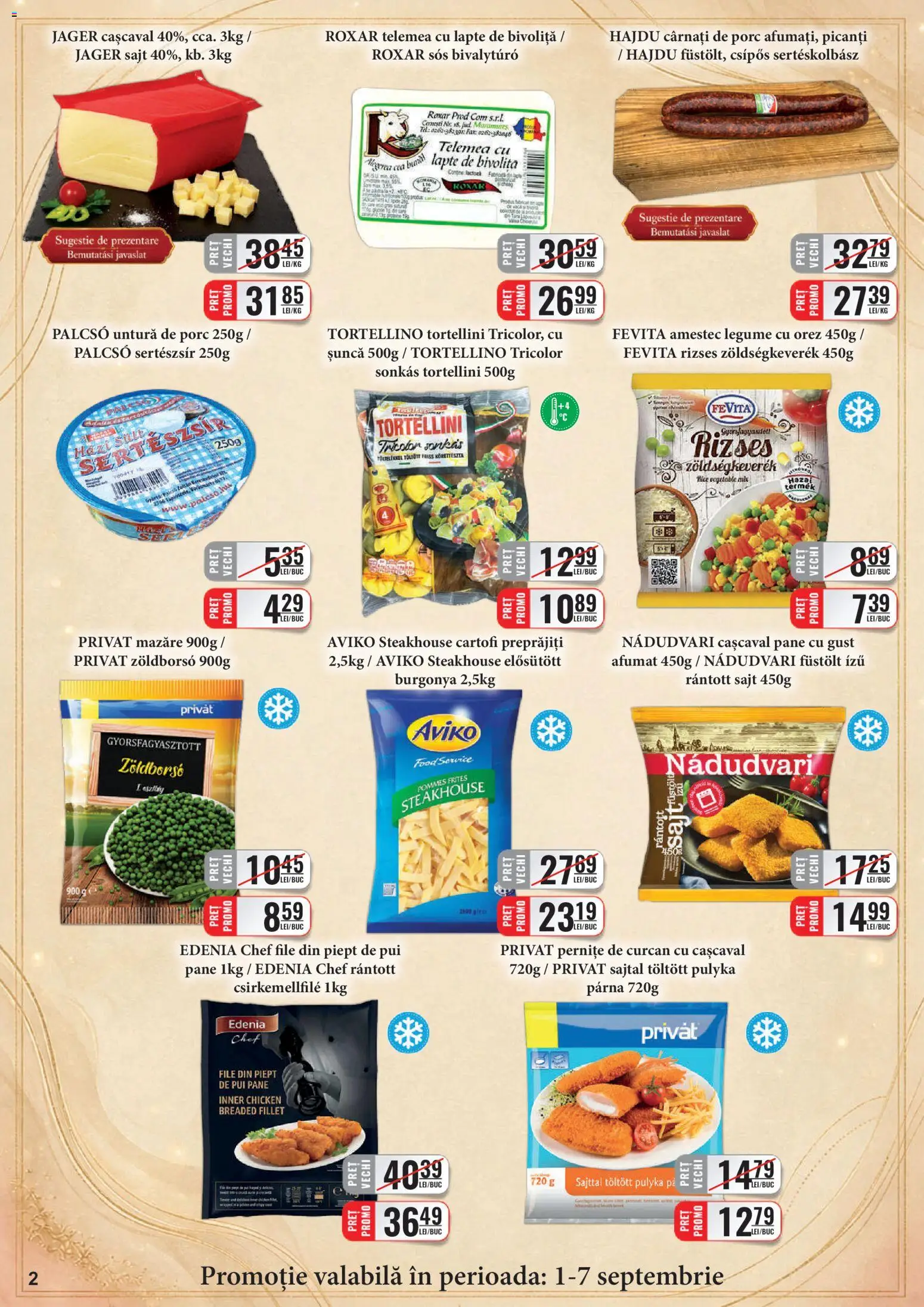 Noul catalog CBA – valabil de la 01.09.2026 | Pagină: 2 | Produse: Carnati de porc, Bol, Lapte, Sos