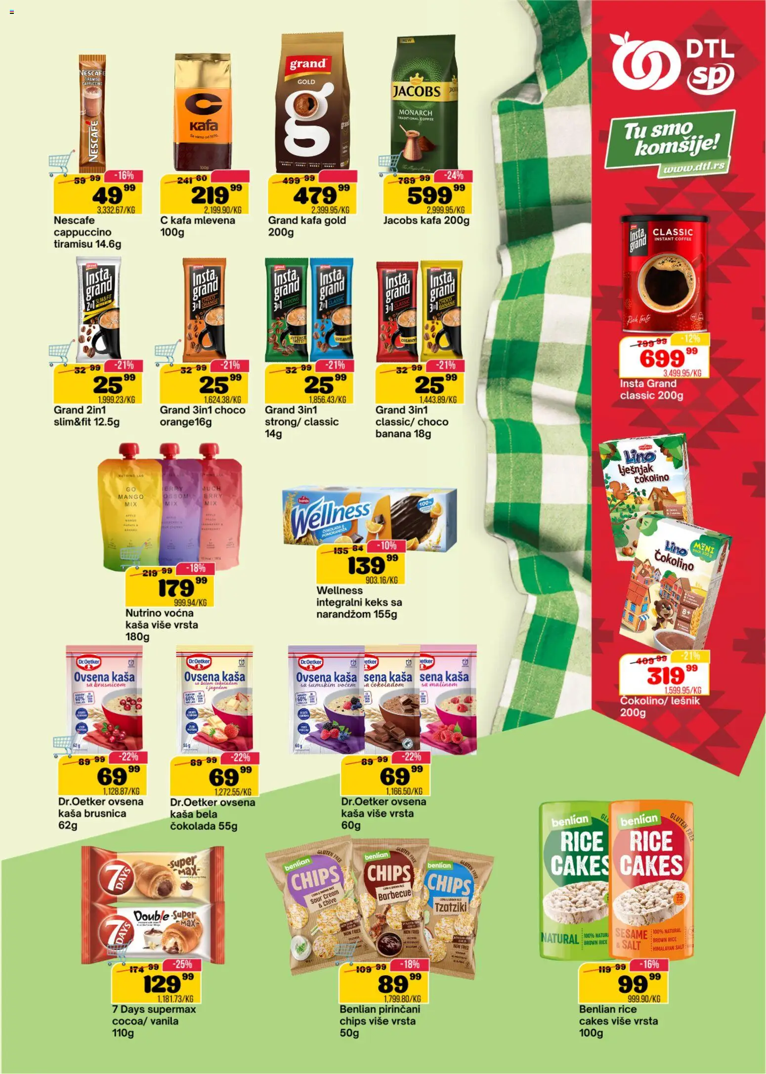 Senta Promet katalog - važi od 12.08.2026 | Strana: 5 | Proizvode: Ovsena kaša, Mango, Pomorandza, Nescafé