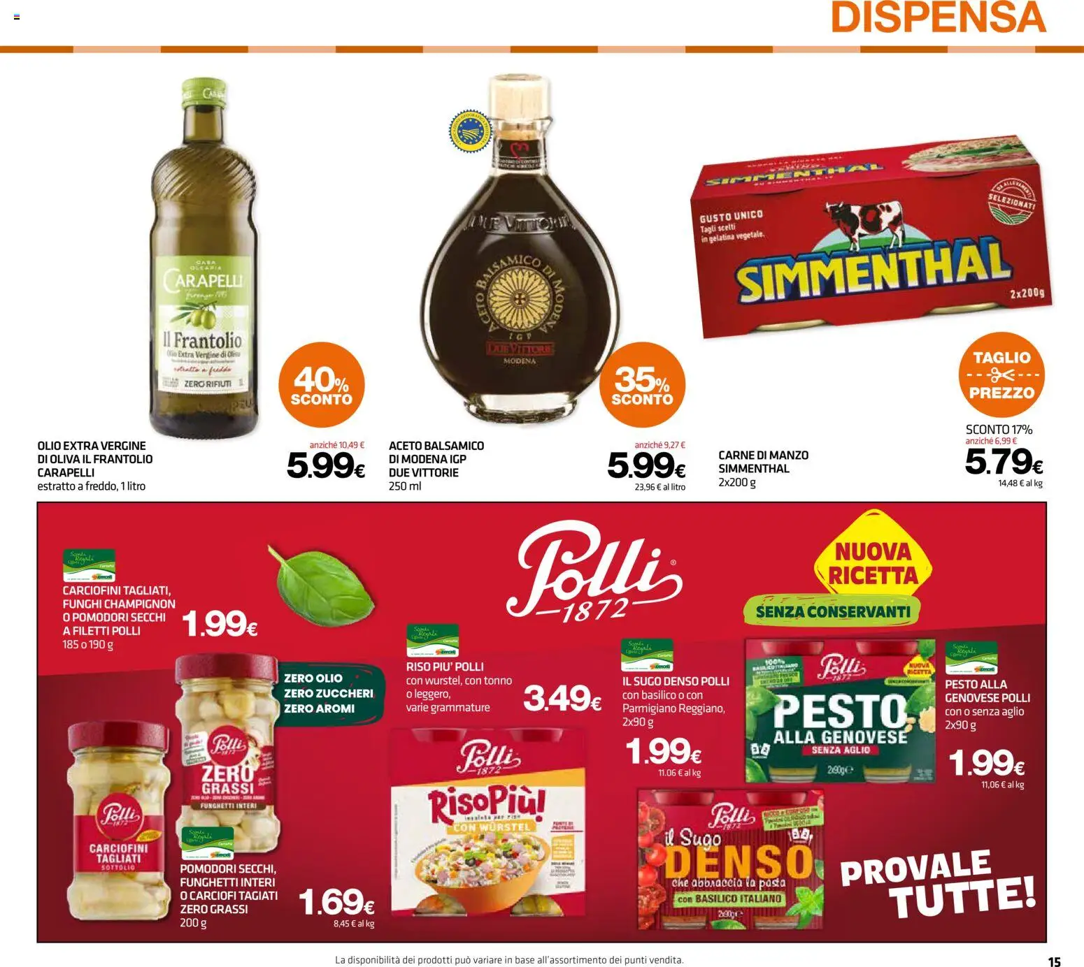 Volantino Superconti del 27/08/2026 | Pagina: 15 | Prodotti: Riso, Olio, Aceto, Parmigiano