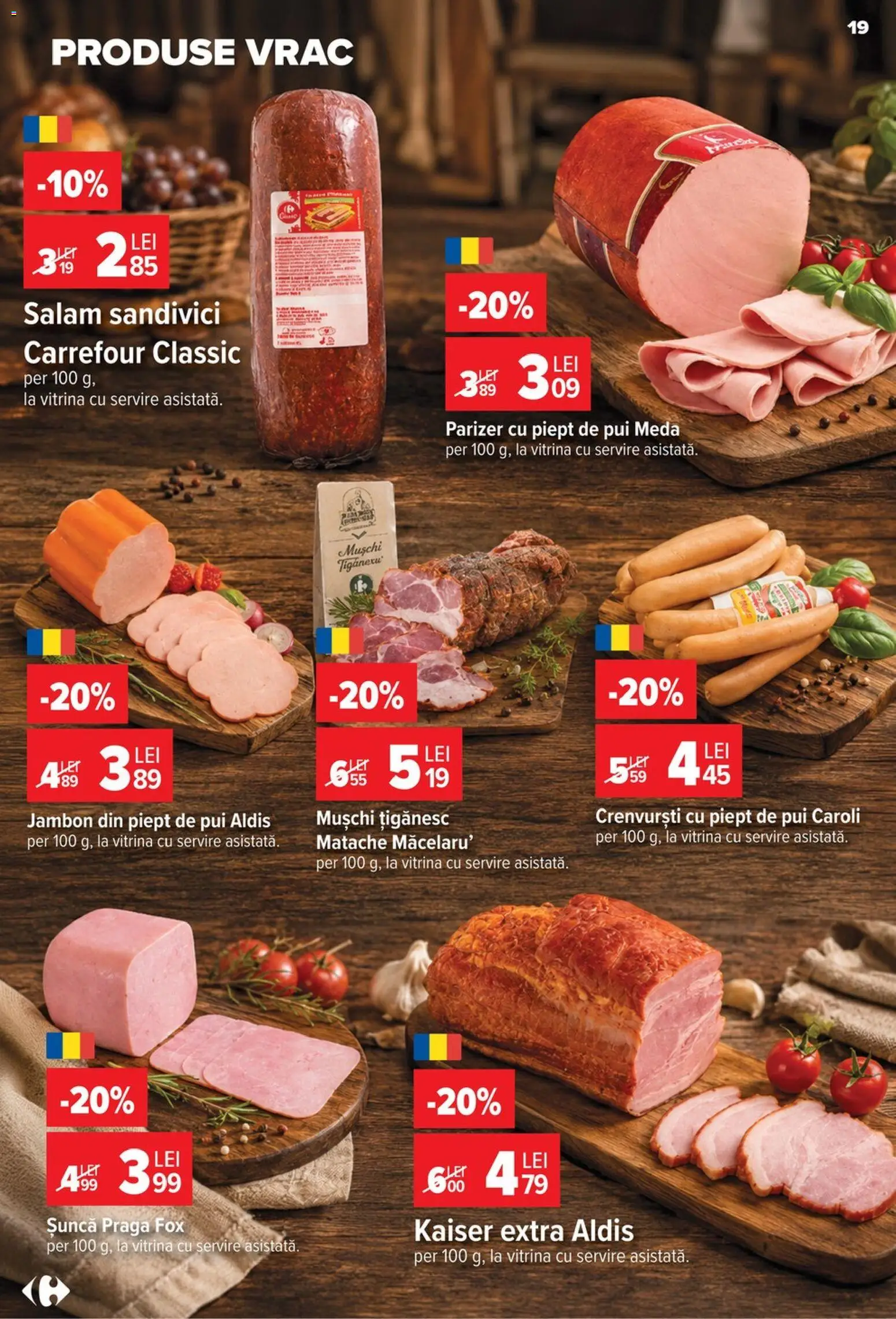 Noul catalog Carrefour – valabil de la 17.06.2026 | Pagină: 18 | Produse: Hacıyatmaz Kedi Oyuncağı, Salam, Șuncă, Parizer