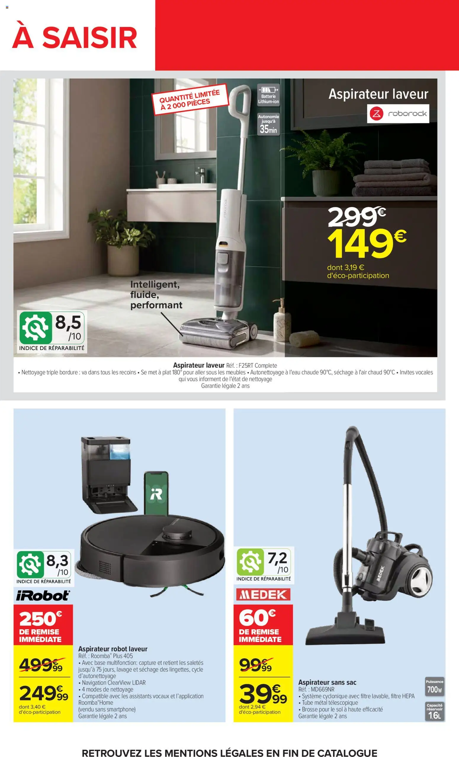 {H1} | Page: 75 | Produits: Smartphone, Filtre HEPA, Base, Navigation