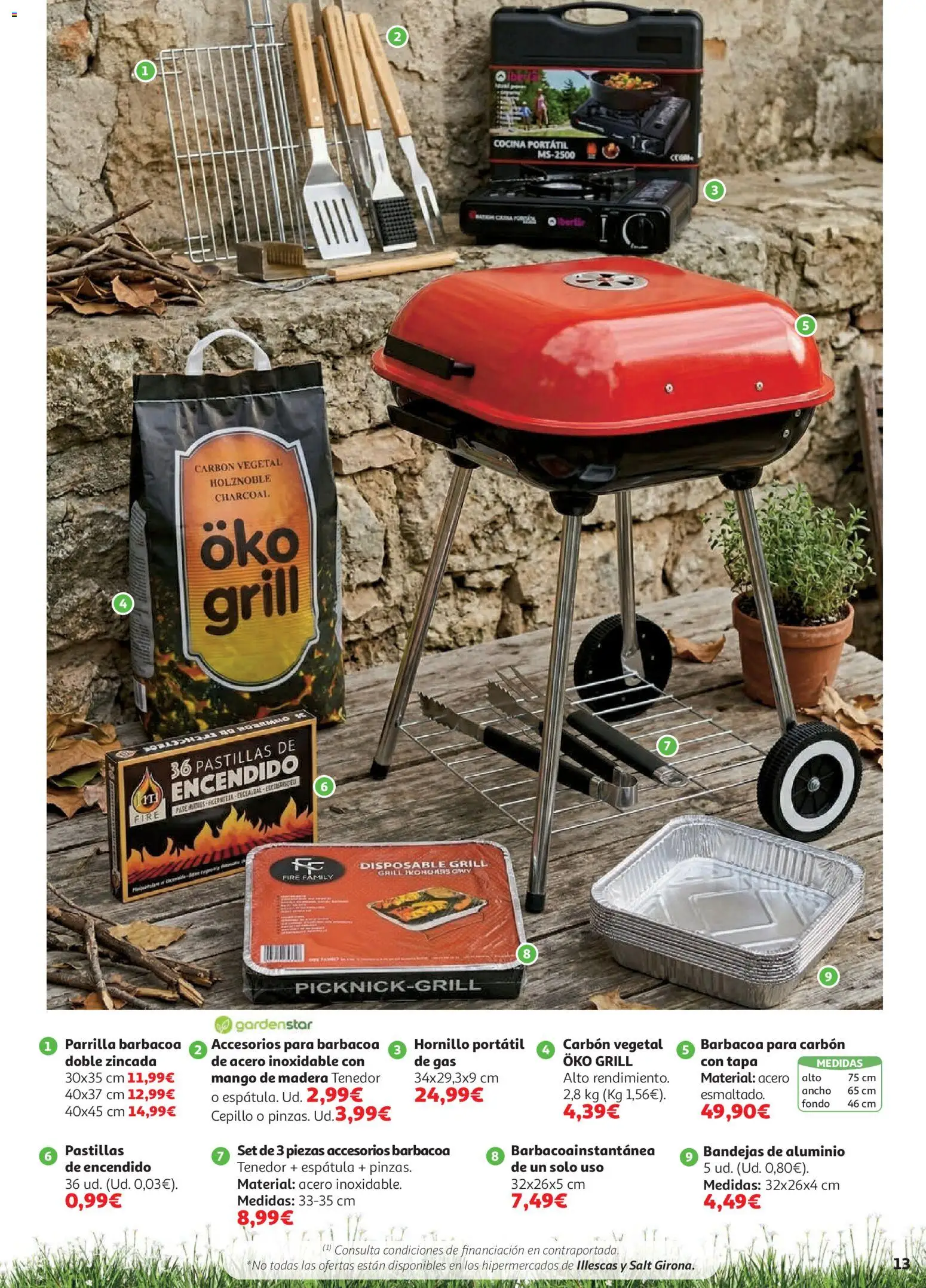 Alcampo Aire Libre HP Cat │ válido desde el 05.05.2026 | Página: 13 | Productos: Cepillo, Cocina, Parrilla, Ρούτερ