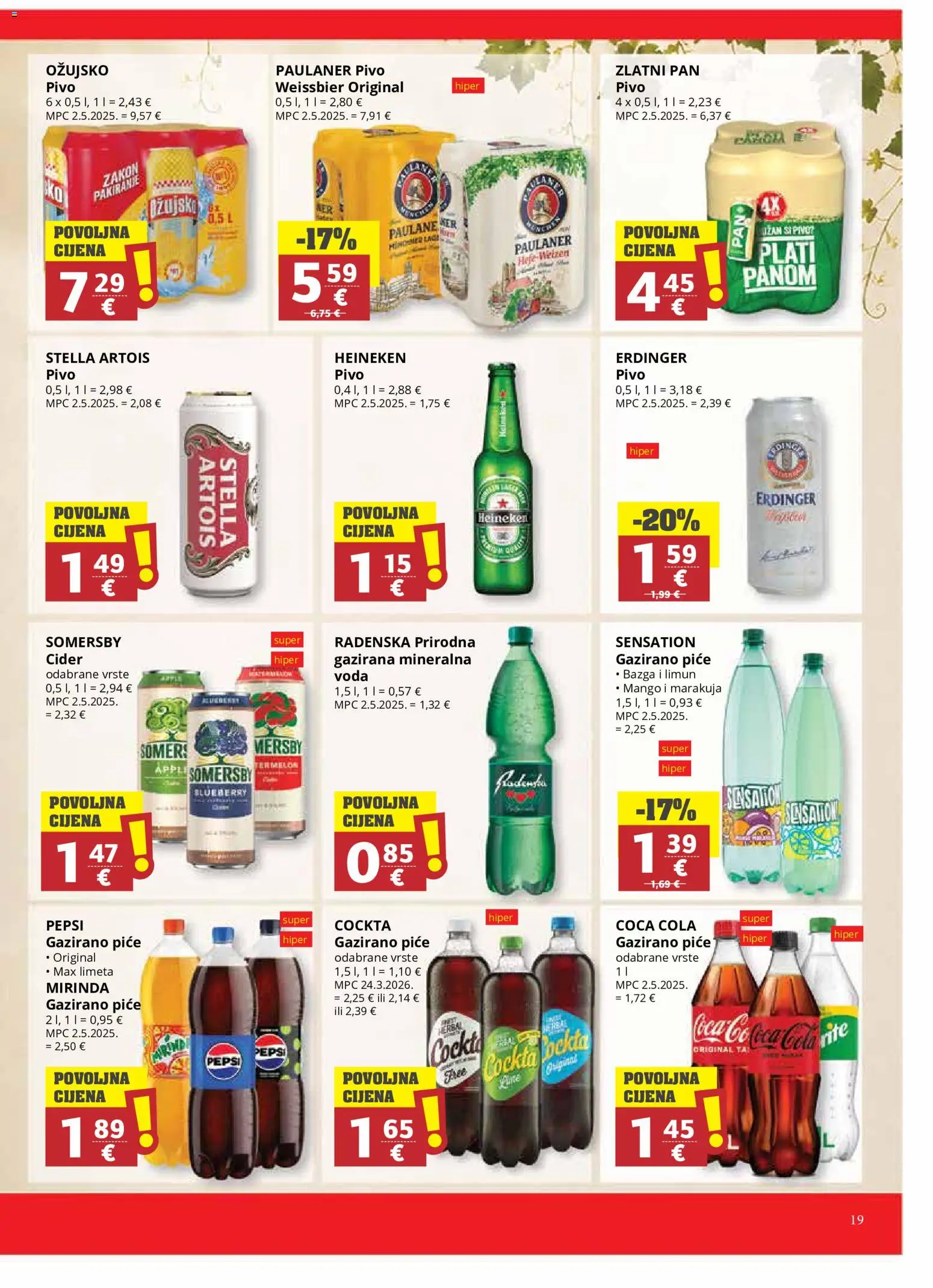 Ribola katalog | vrijedi od 02.09.2026 | Stranica: 19 | Proizvodi: Ožujsko, Voda, Limeta, Somersby