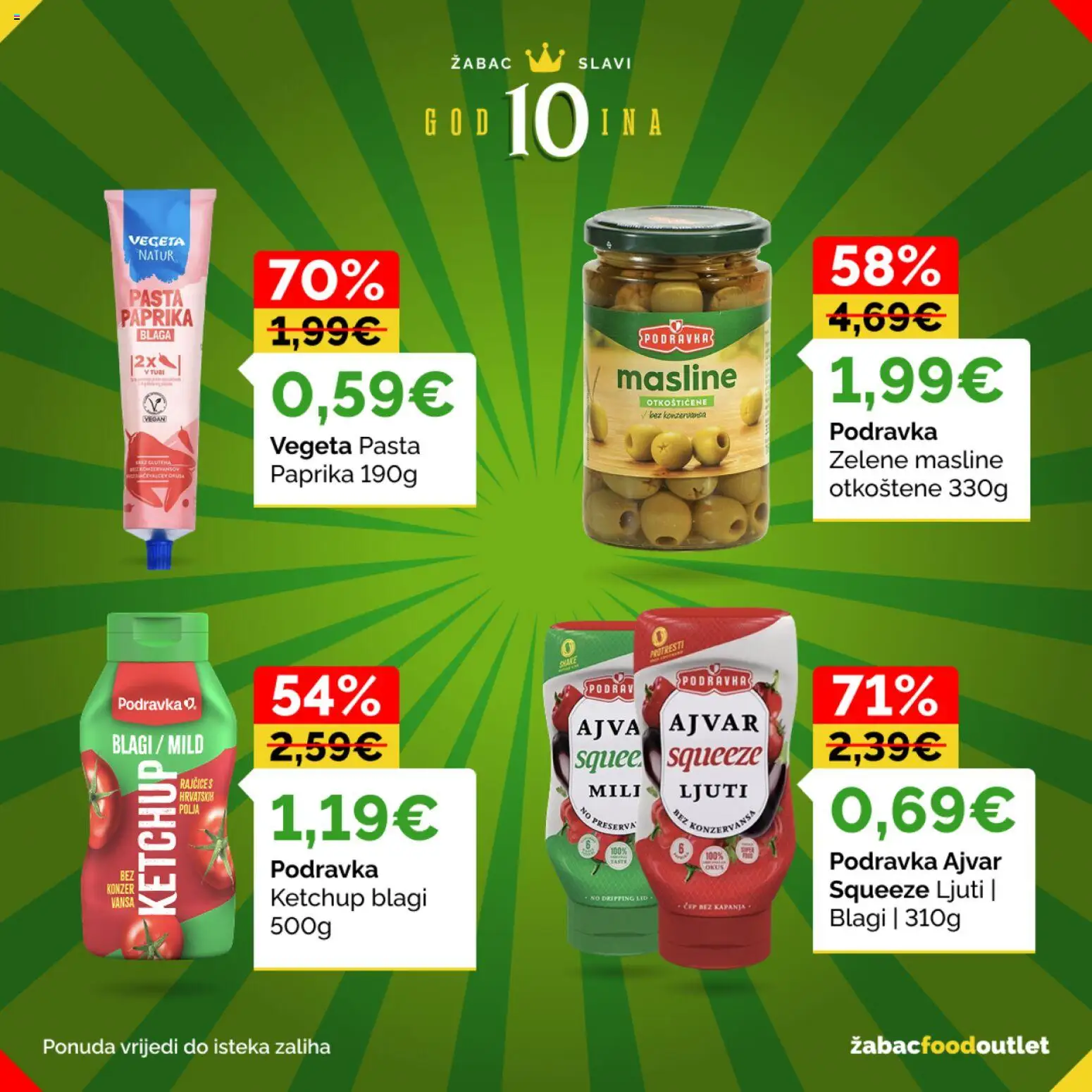 Žabac katalog | vrijedi od 26.06.2026 | Stranica: 25 | Proizvodi: Podravka, Masline, Rajčice, Ajvar