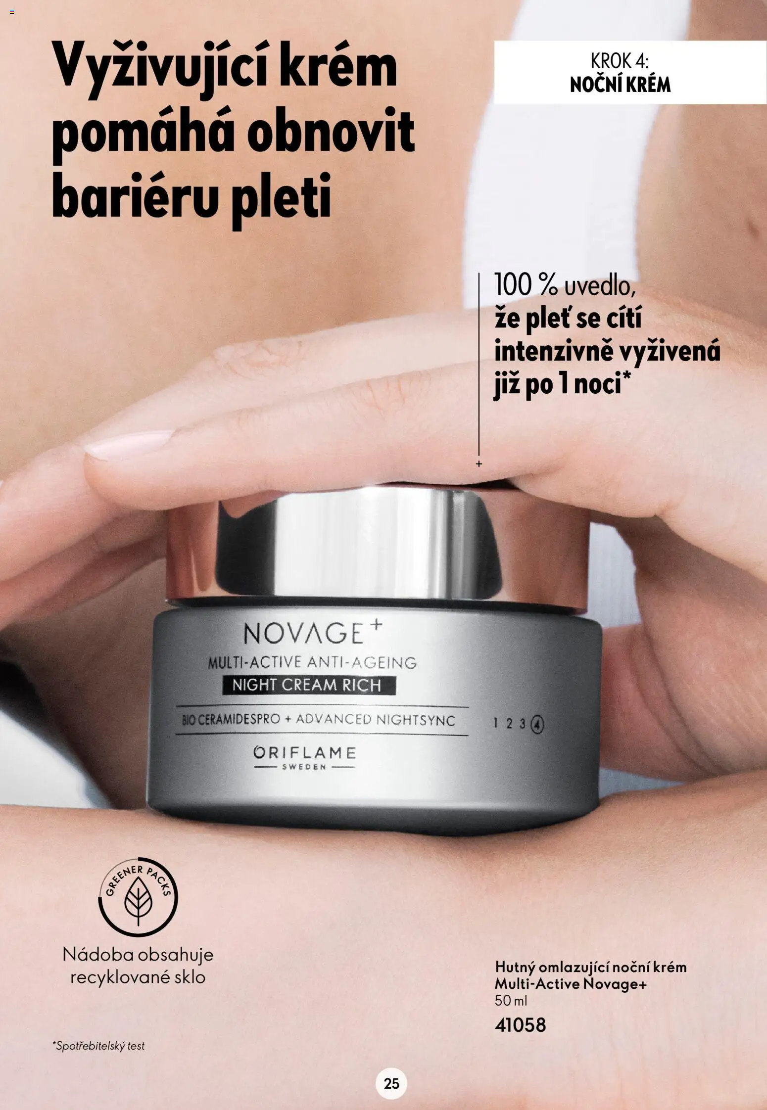 Oriflame katalog Novage+ od 21.07.2026 | Strana: 25 | Produkty: Test, Krém