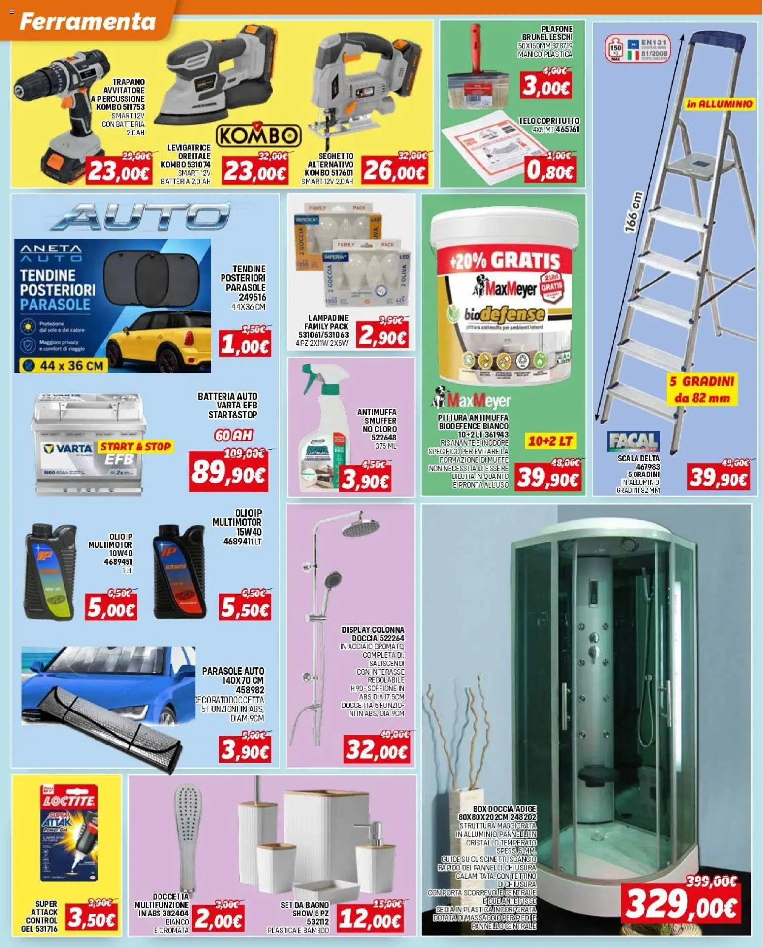 Volantino Orizzonte del 09/07/2026 | Pagina: 10 | Prodotti: Avvitatore, Scala, Alluminio, Bagno