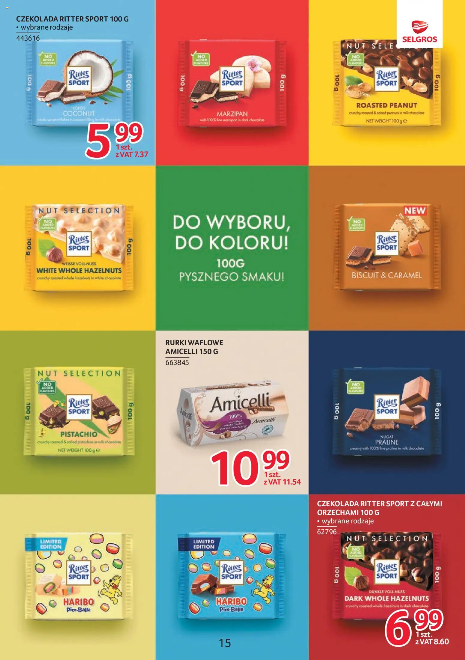 Selgros cash&carry gazetka - Markowe Produkty od 08.10.2026 | Strona: 15 | Produkty: Czekolada, Rurki waflowe, Kokos