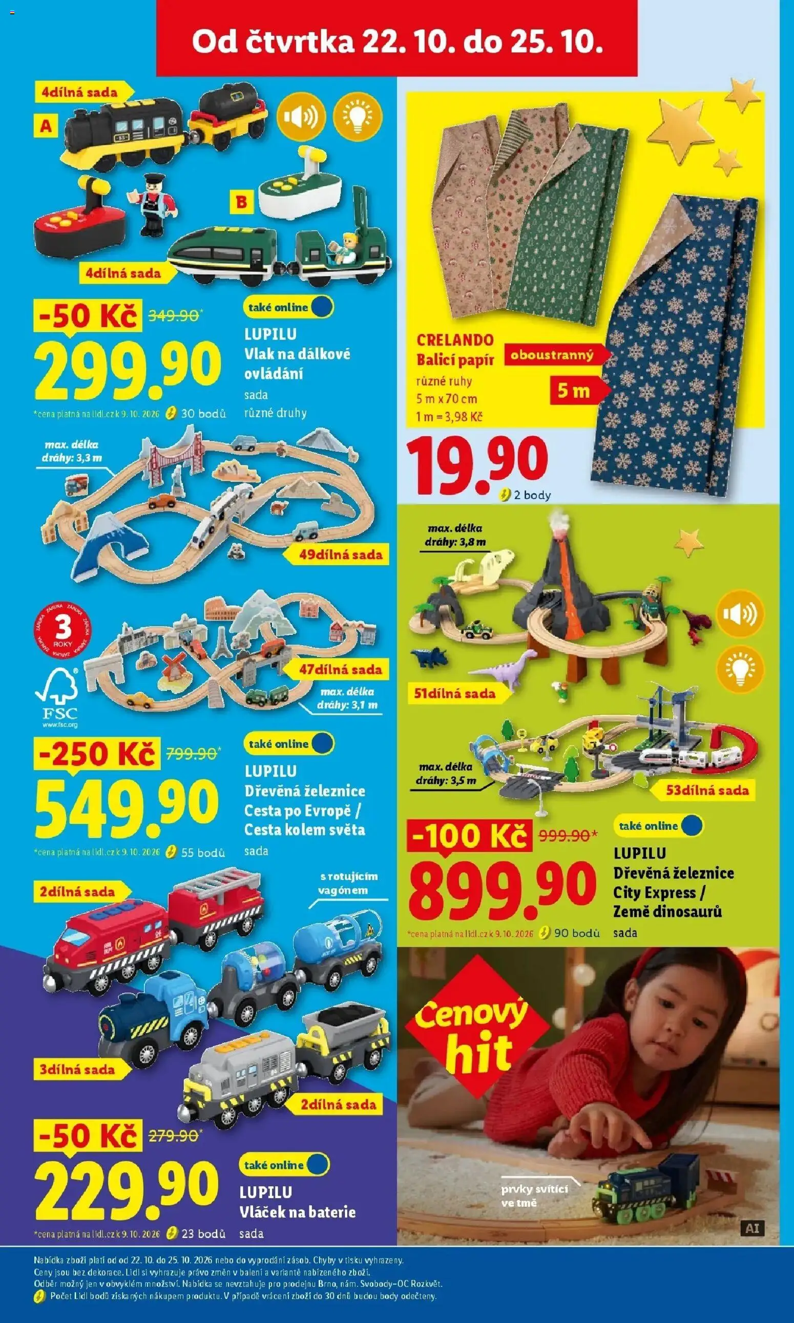 Lidl leták od 22.10.2026 - Nový akční leták | Strana: 37 | Produkty: Balicí papír, Baterie, Body