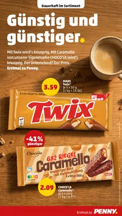 MARS Twix, je 5 x 50 g (1 kg = 14.36) ab 05.10.2026 gültig | Seite: 9