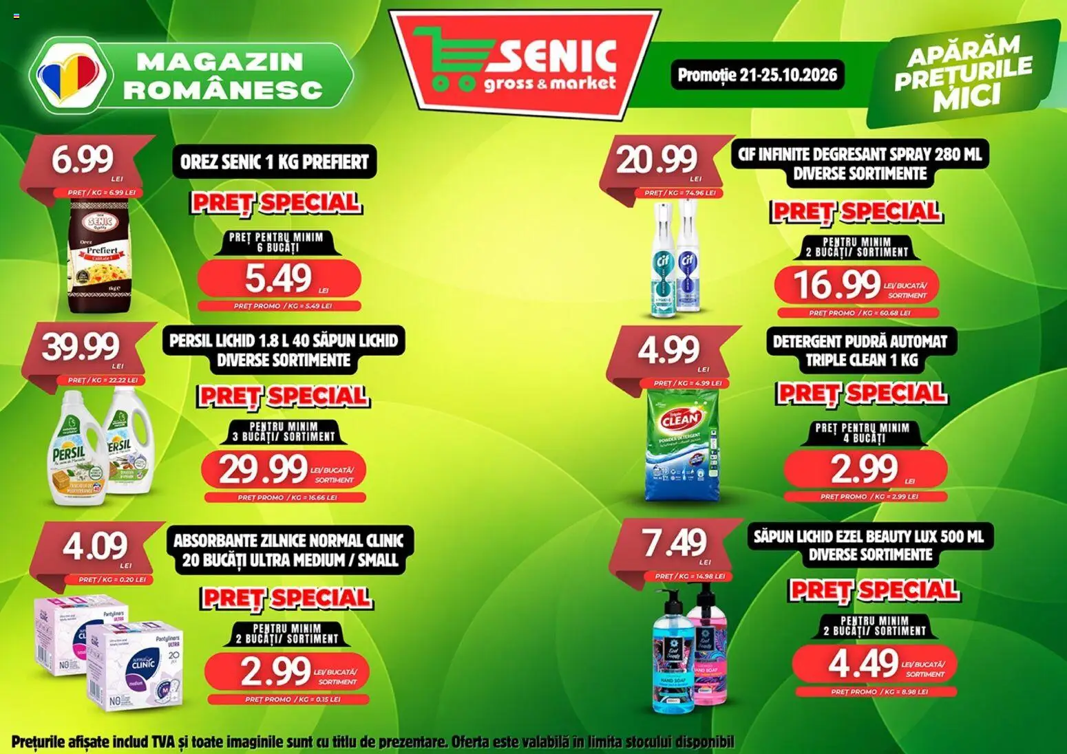 Noul catalog Senic – valabil de la 19.10.2026 | Pagină: 7 | Produse: Clean, Pudră, Săpun, Orez