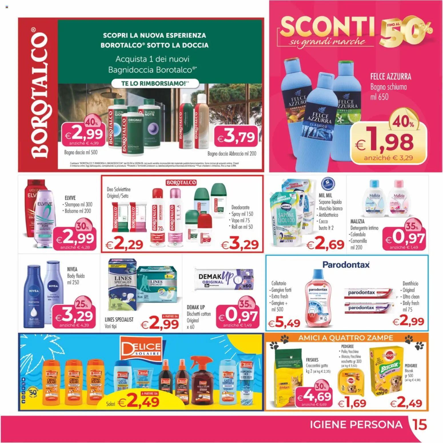 Volantino MerSi Supermercati del 20.05.2026 | Pagina: 15 | Prodotti: Sapone, Detergente intimo, Cocco, Doccia