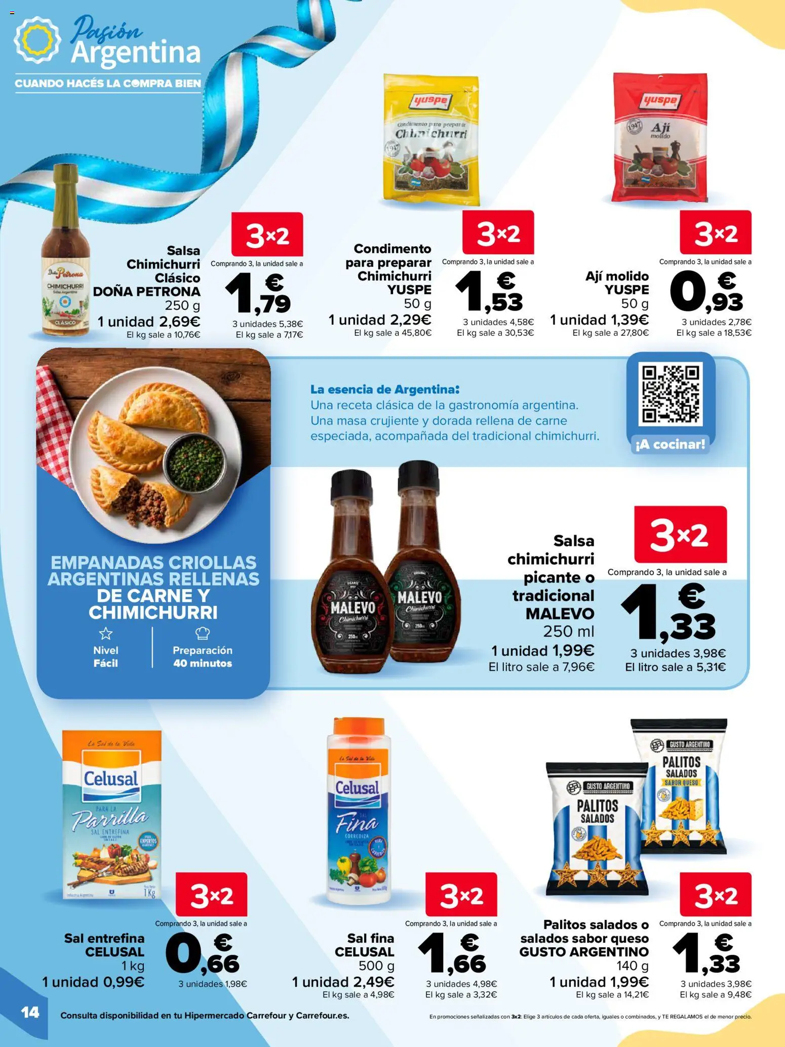 Carrefour Pasión Argentina │ válido desde el 06/10/2026 | Página: 14 | Productos: Snacks, Queso, Parrilla, Carne