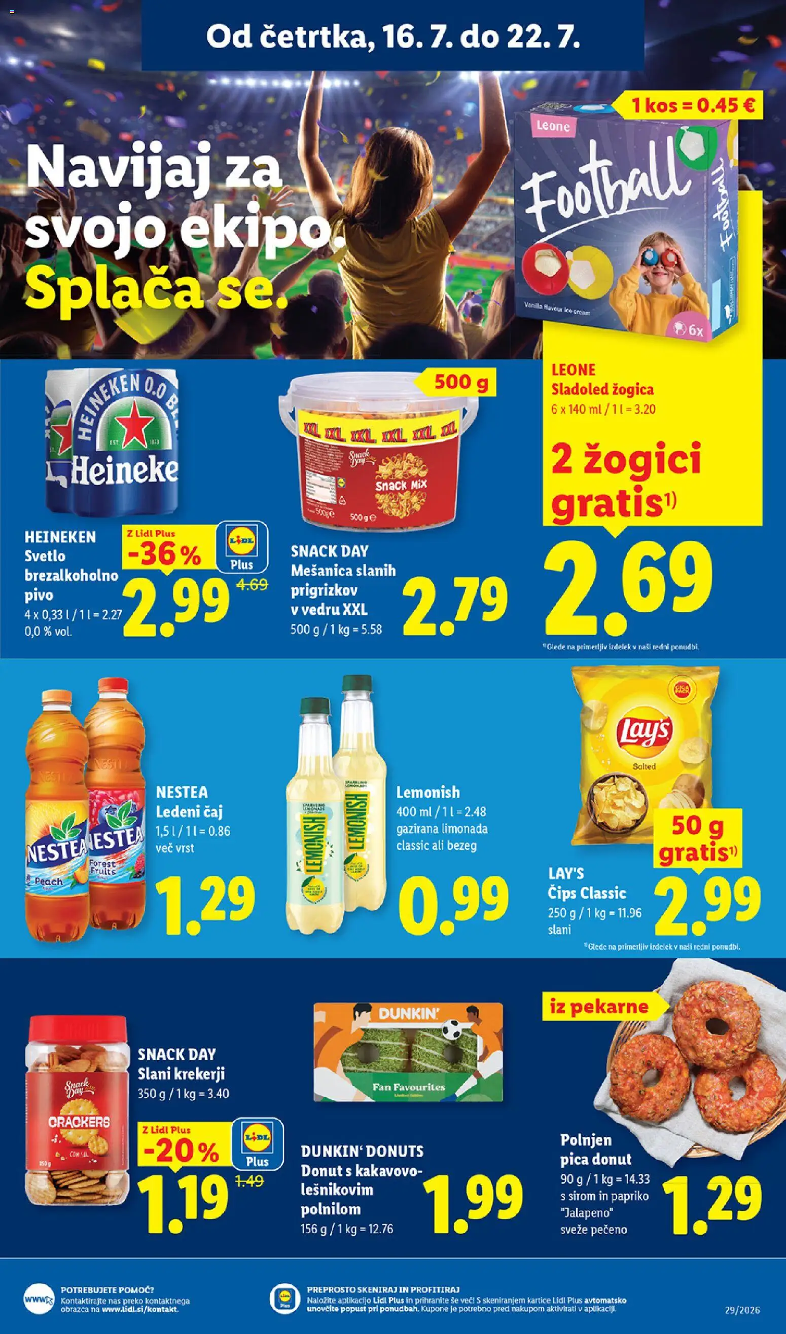 Novi Lidl katalog ponudbe – veljaven od 16.07.2026 | Stran: 17 | Izdelki: Heineken, Limonada, Ledeni čaj, Pivo