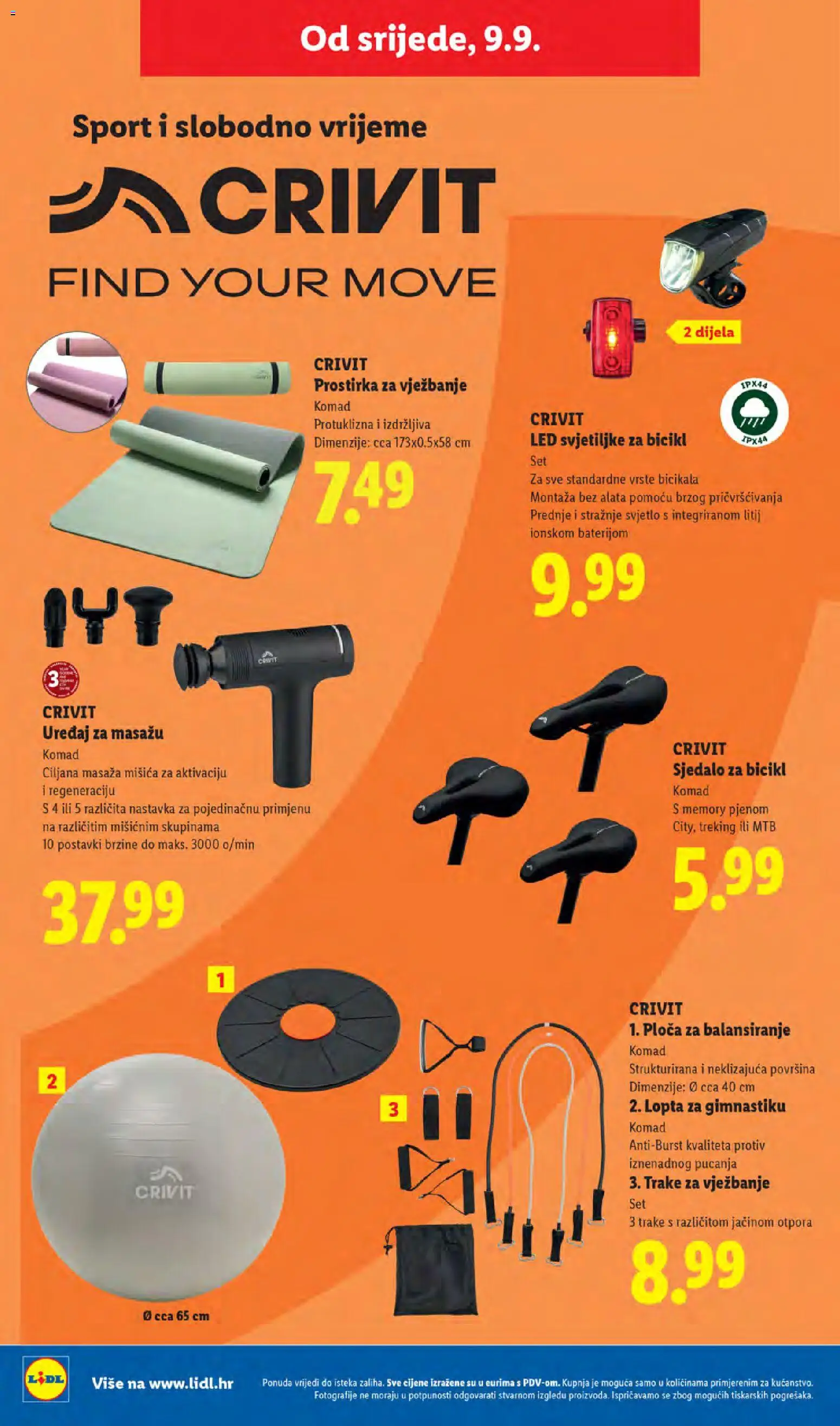 Lidl katalog | vrijedi od 07.09.2026 | Stranica: 58 | Proizvodi: Lopta, Bicikl, Trake, Led