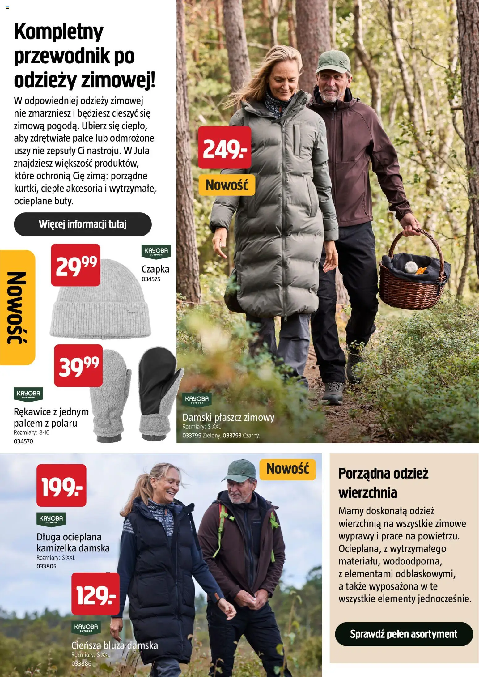 Jula gazetka - Zorganizuj całe Święta w niskich cenach od 22.10.2026 | Strona: 42 | Produkty: Kamizelka, Płaszcz, Czapka