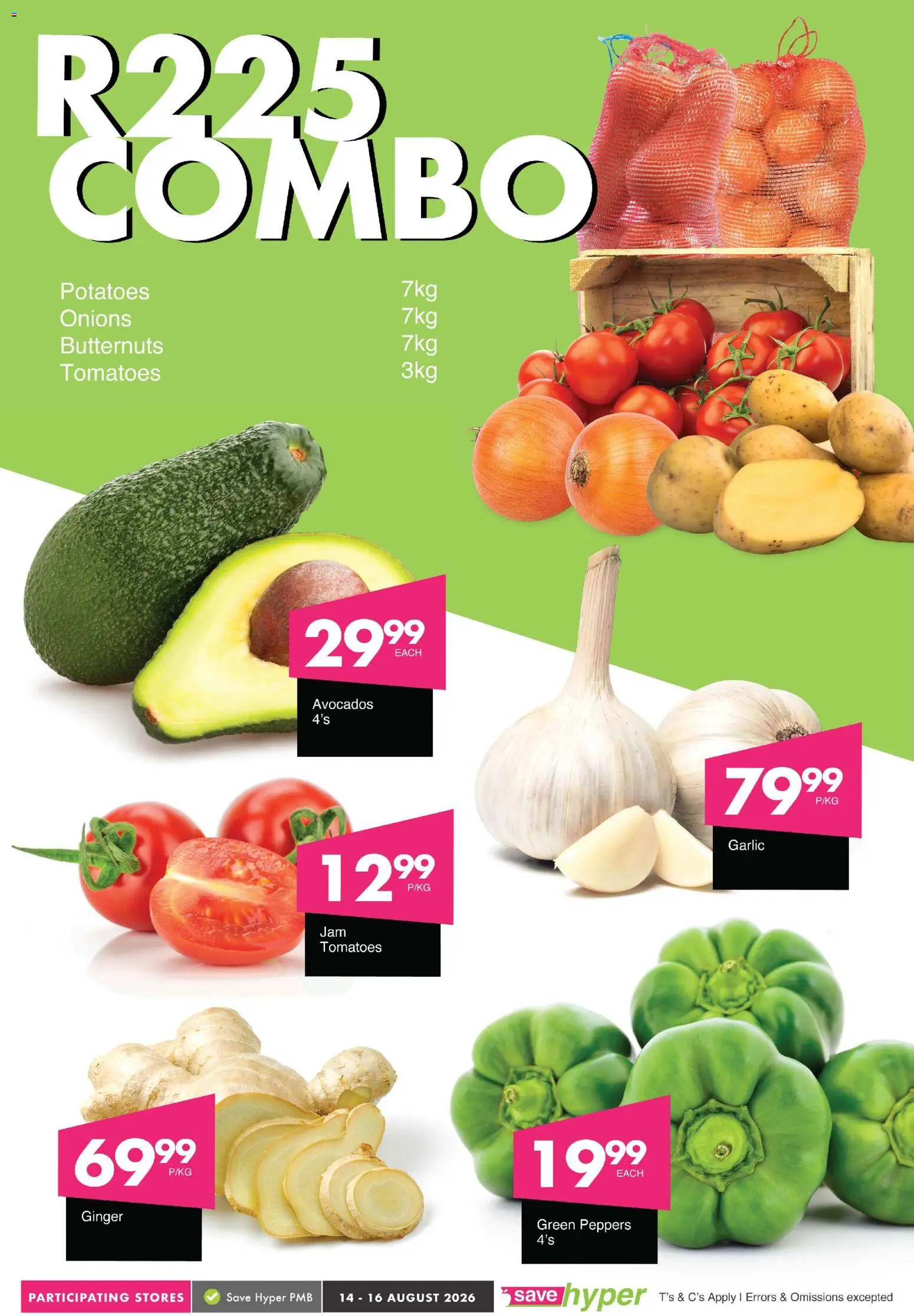 New Save catalogue – valid from 14/08/2026 | Page: 4 | Products: Tomatoes, Potatoes, Onions, Garlic