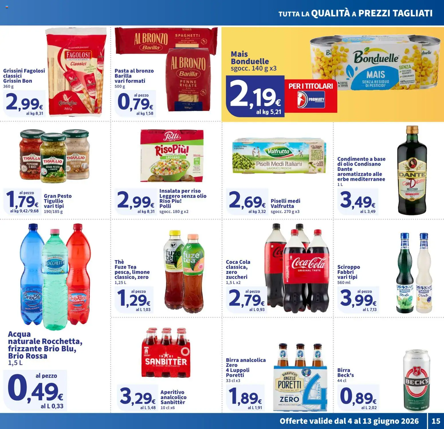 Volantino SIGMA del 04.06.2026 | Pagina: 15 | Prodotti: Acqua, Acqua naturale, Grissini, Aperitivo