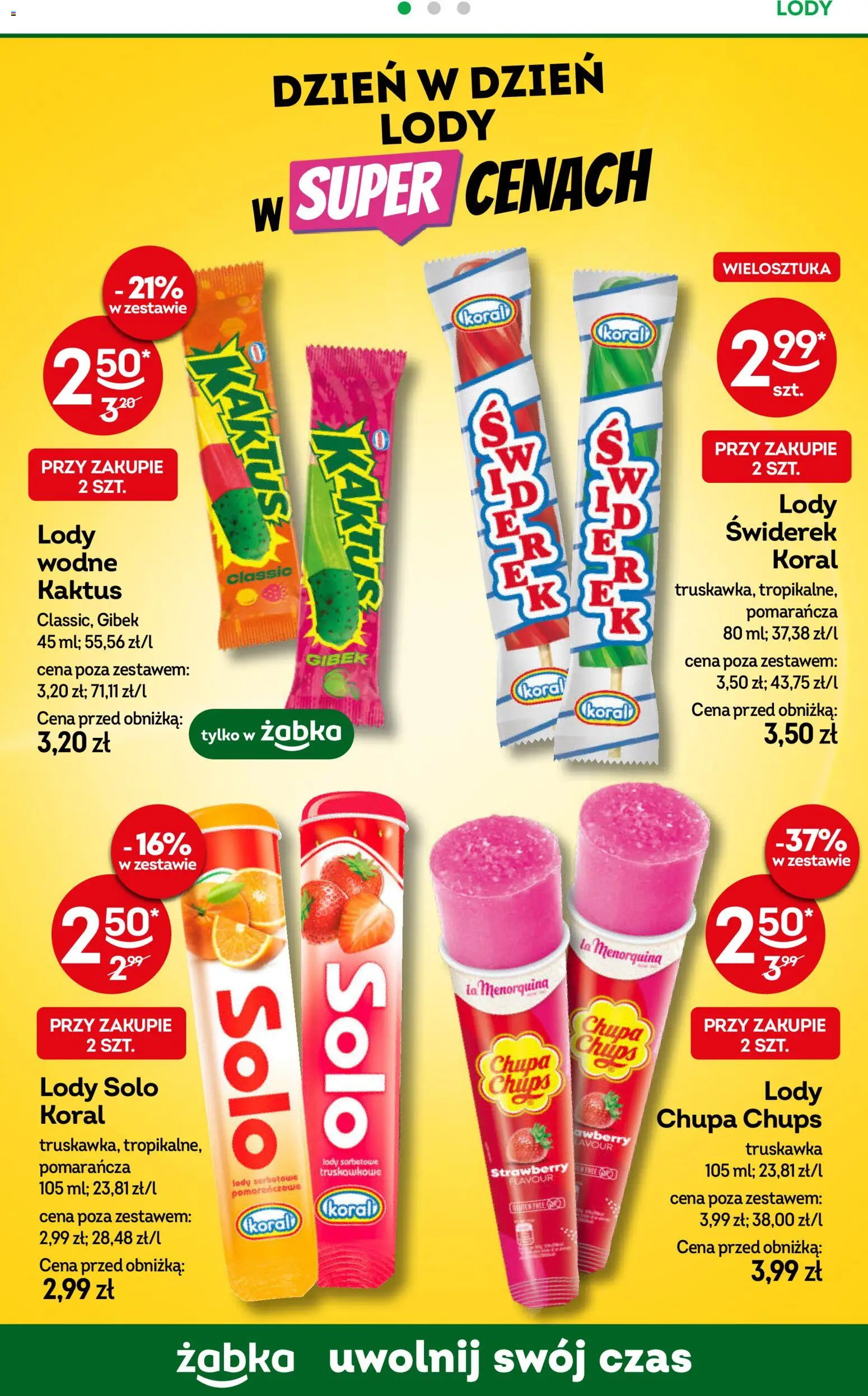 Żabka gazetka od 08.04.2026 | Strona: 74 | Produkty: Lody Kaktus, Lody