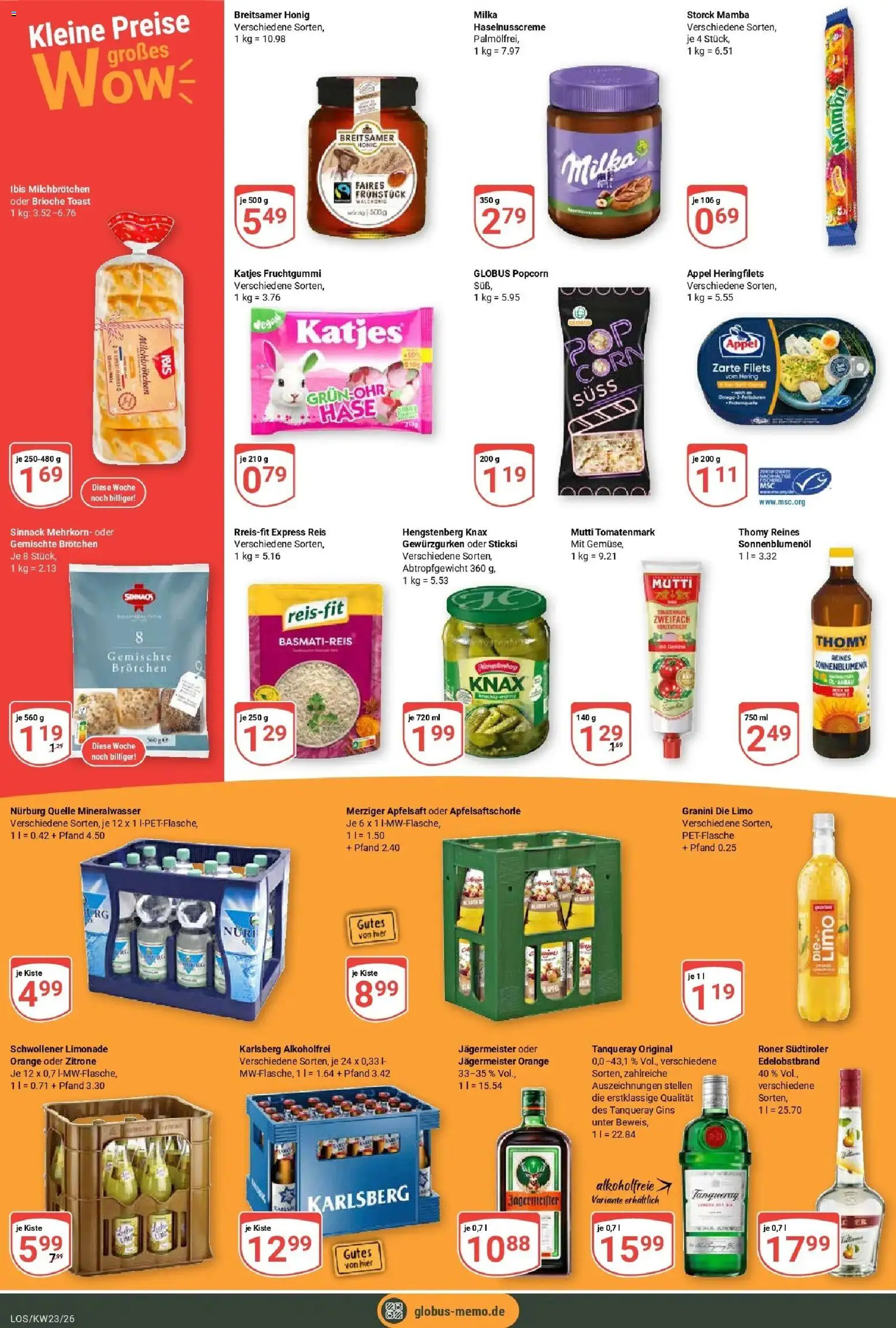 Globus Prospekt Losheim Am See – gültig ab 01.06.2026 | Seite: 4 | Produkte: Basmatireis, Mineralwasser, Jägermeister, Granini