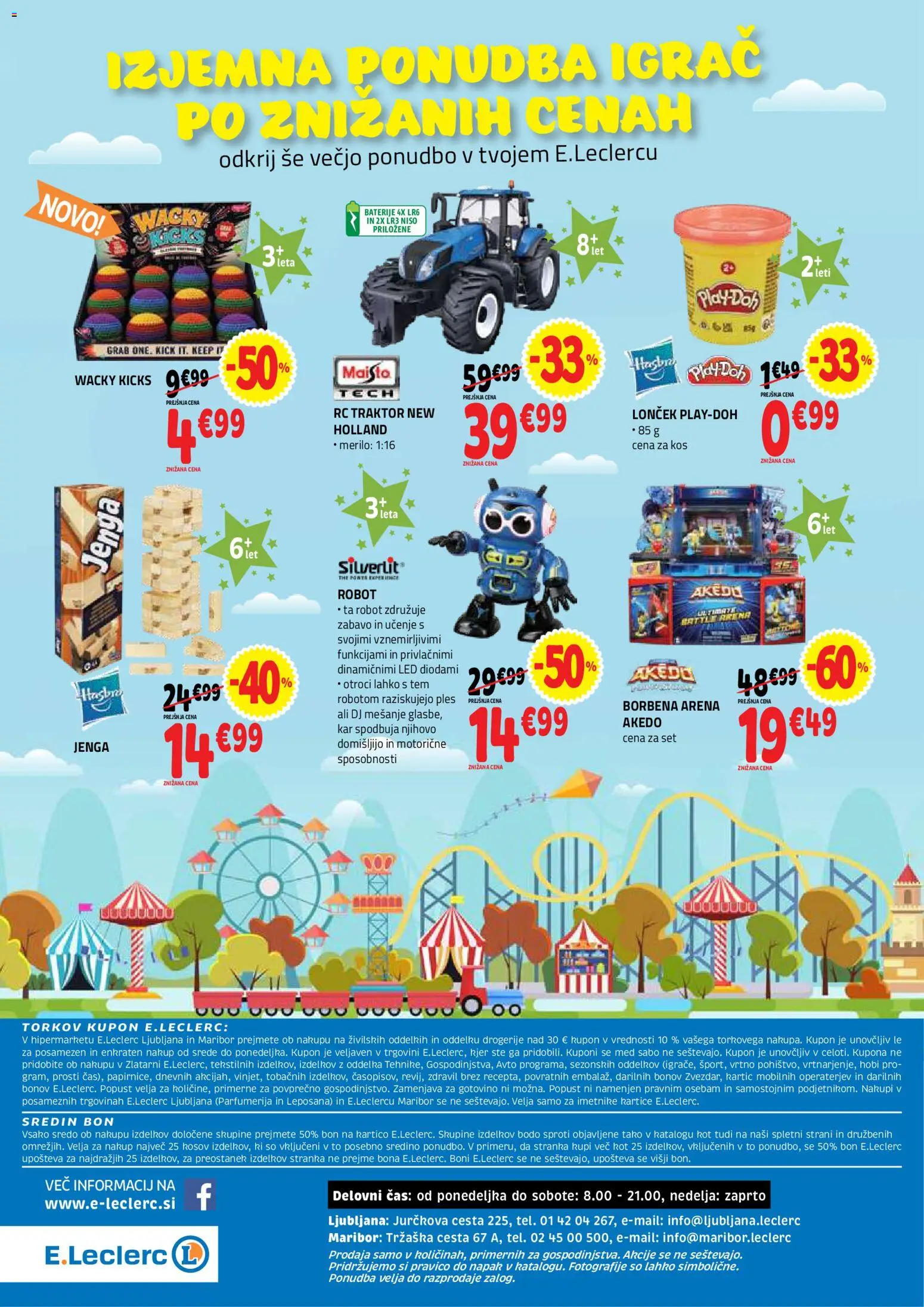 Novi E.leclerc katalog ponudbe – veljaven od 19.08.2026 | Stran: 48 | Izdelki: Med, Robot, Baterije, Kos