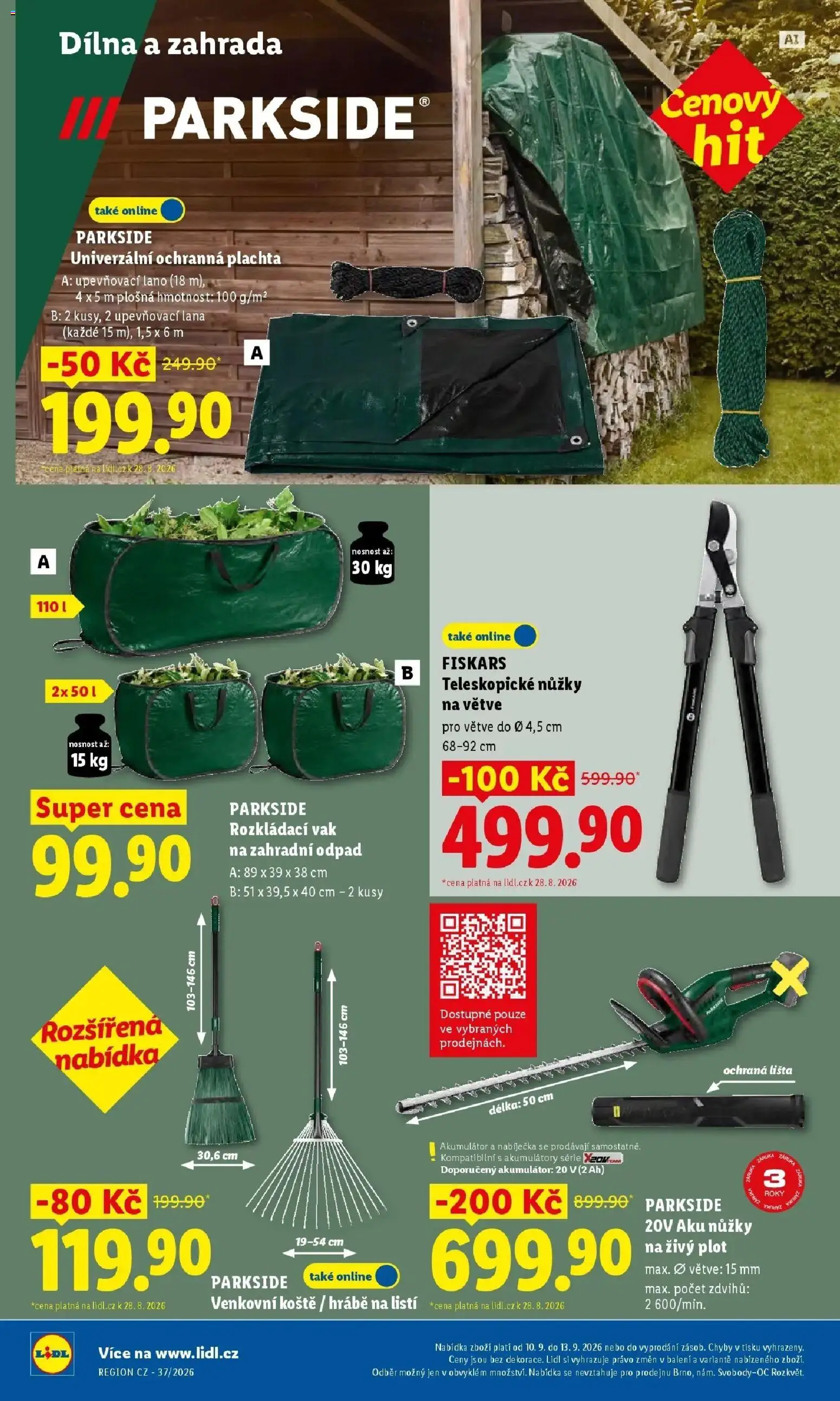 Lidl leták od 10.09.2026 - Nový akční leták | Strana: 38 | Produkty: Zahrada, Nůžky, Nůžky na větve, Aku nůžky