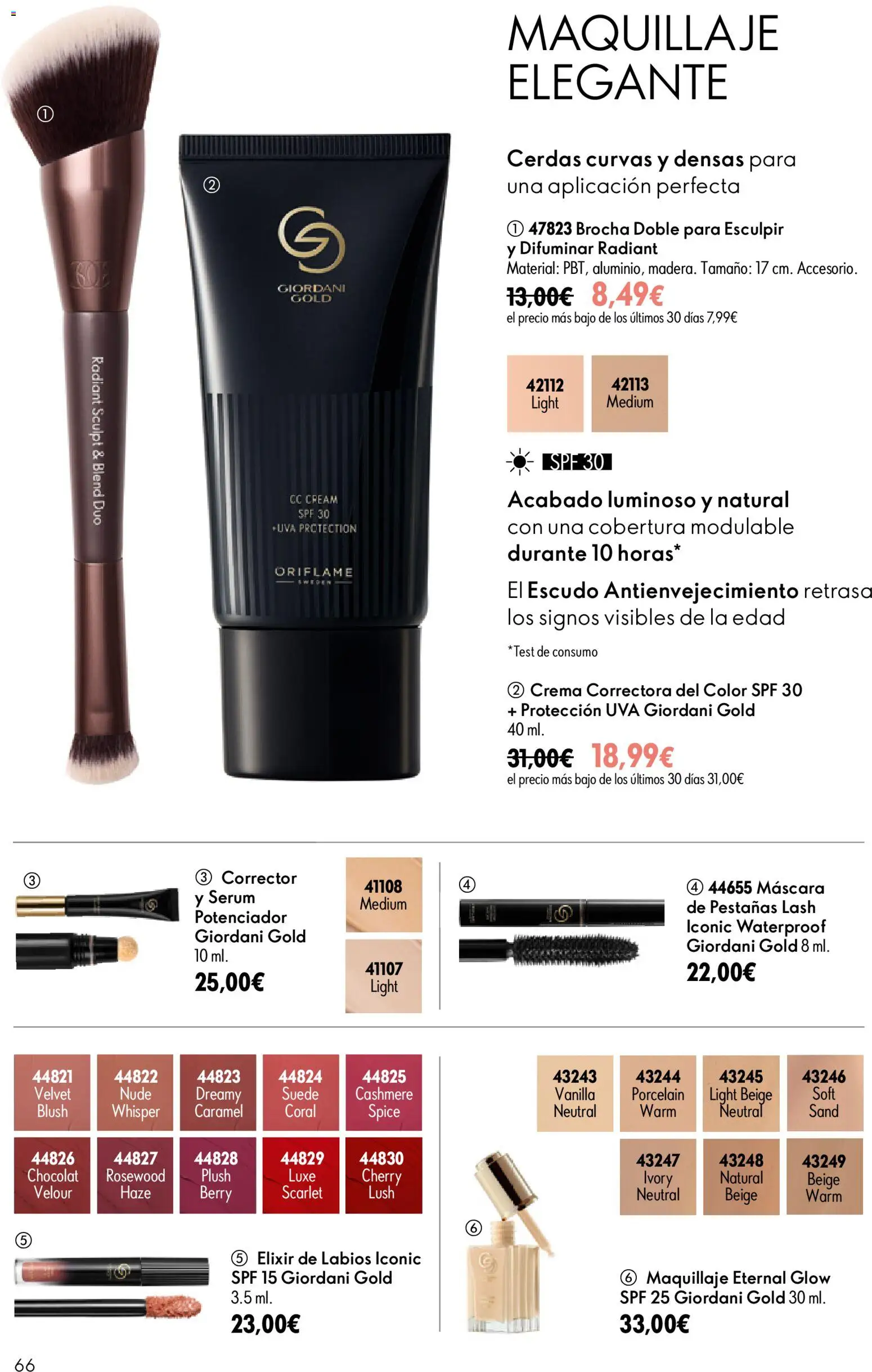 Oriflame - Catálogo Campaña 9 │ válido desde el 24/06/2026 | Página: 66 | Productos: Maquillaje, Crema, CC cream, Brocha