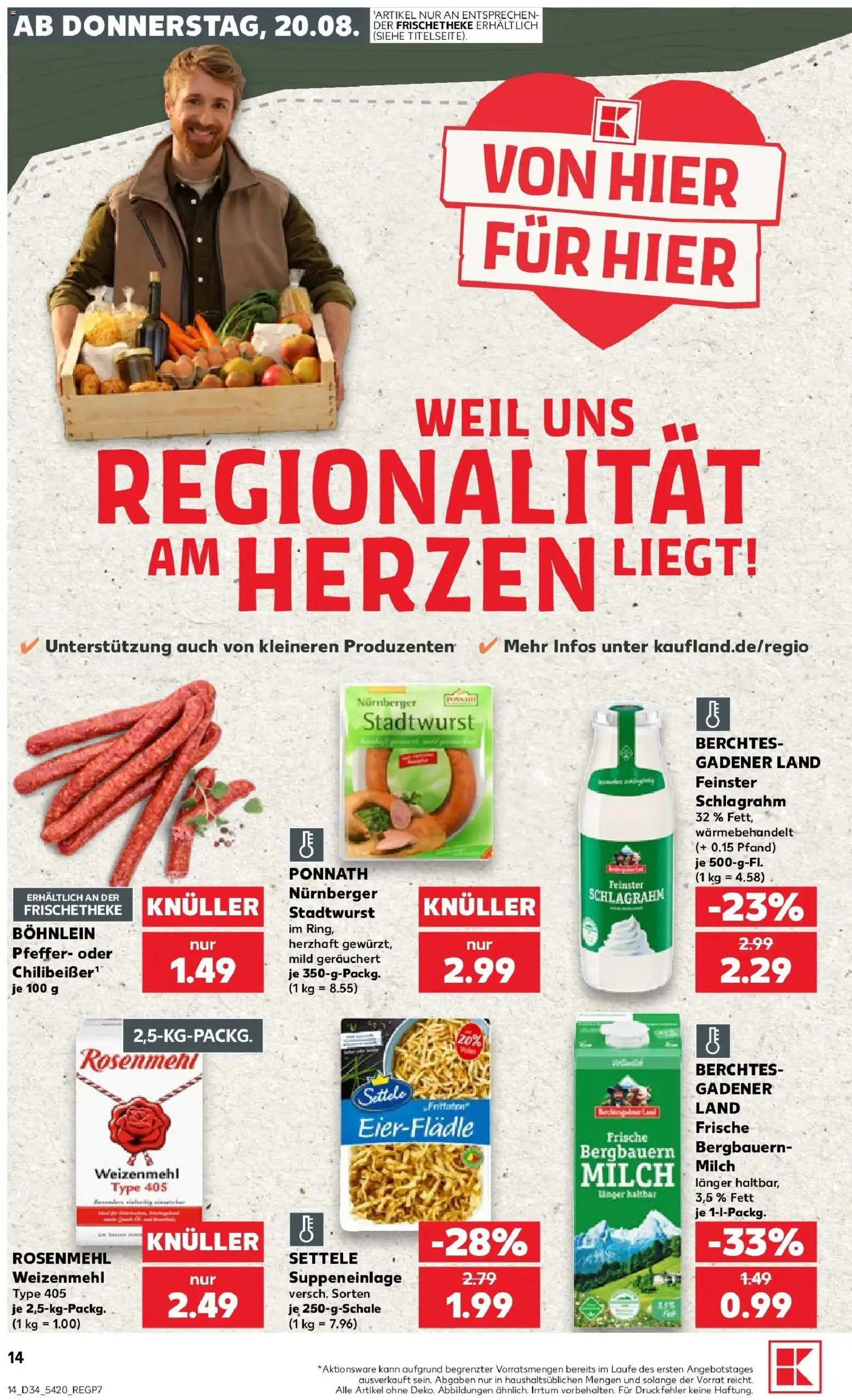 Prospekt Kaufland ab 17.08.2026 » Angebote Online zum Blättern | Seite: 25 | Produkte: Milch, Weizenmehl, Pfeffer