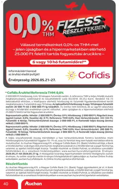 Auchan akciós újság - amely érvényes a következő dátumtól: 21.05.2026 | Oldal: 40 | Termékek: Szőlő