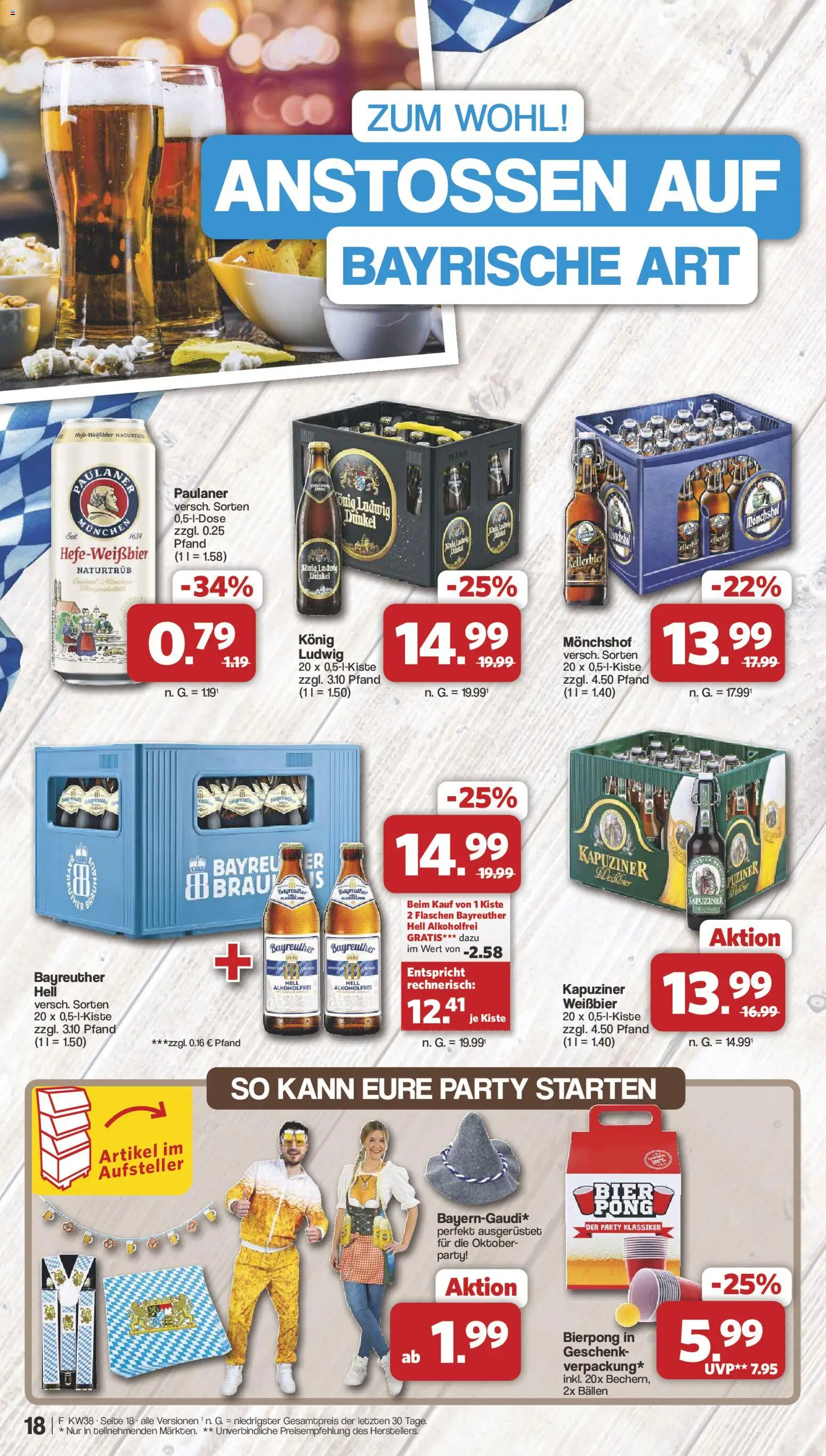 Famila Nordwest Prospekt – gültig ab 14.09.2026 | Seite: 20 | Produkte: Bayreuther hell, Monchshof, Weißbier, Paulaner