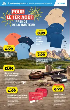 Aldi aktionen FR ab 30.07.2026 gültig | Seite: 16 | Produkte: T-Shirt, Lampe, Liege, Shirt
