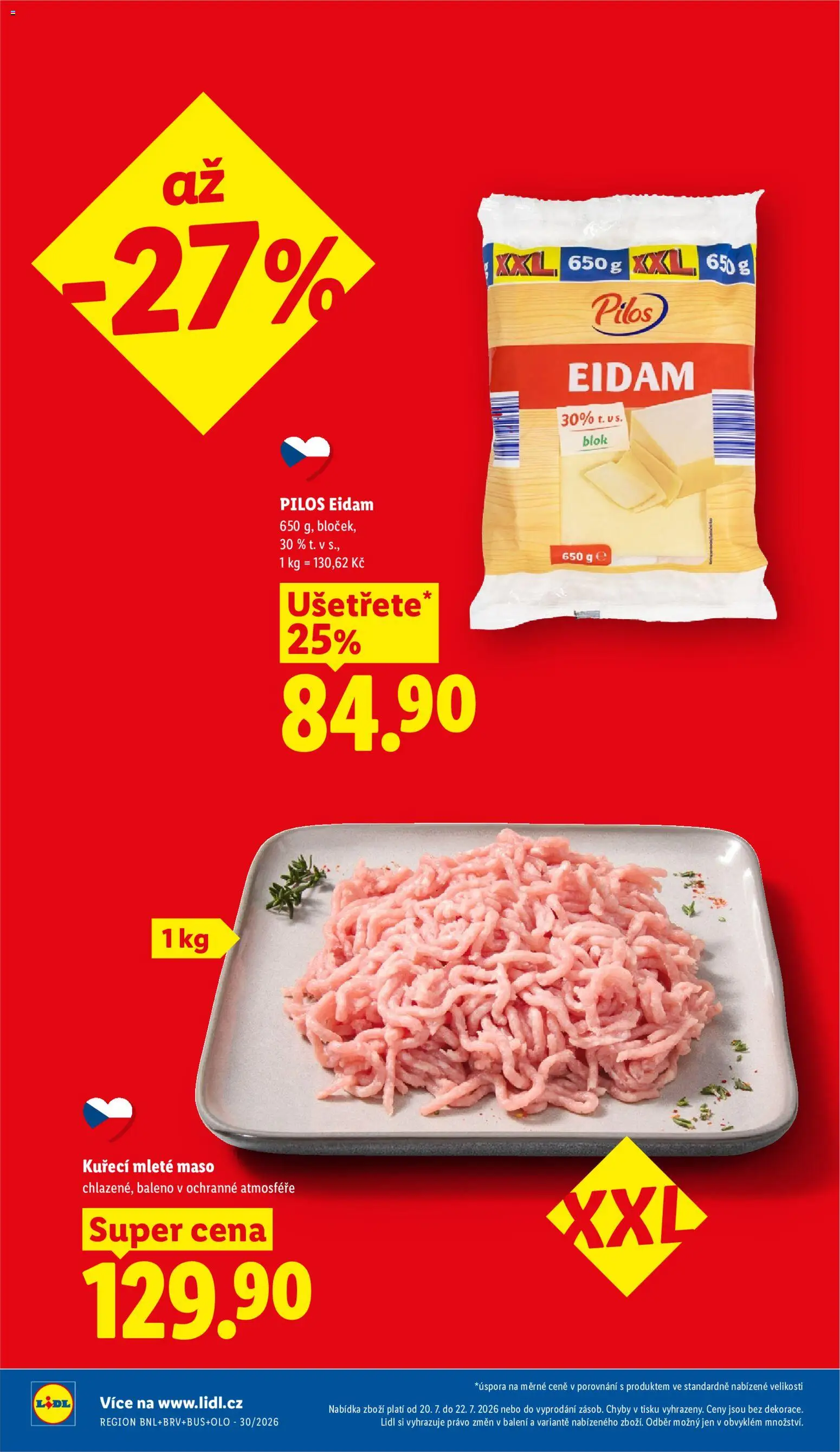 Lidl leták od 20.07.2026 | Strana: 8 | Produkty: Kuřecí mleté maso, Blok, Mleté maso, Maso
