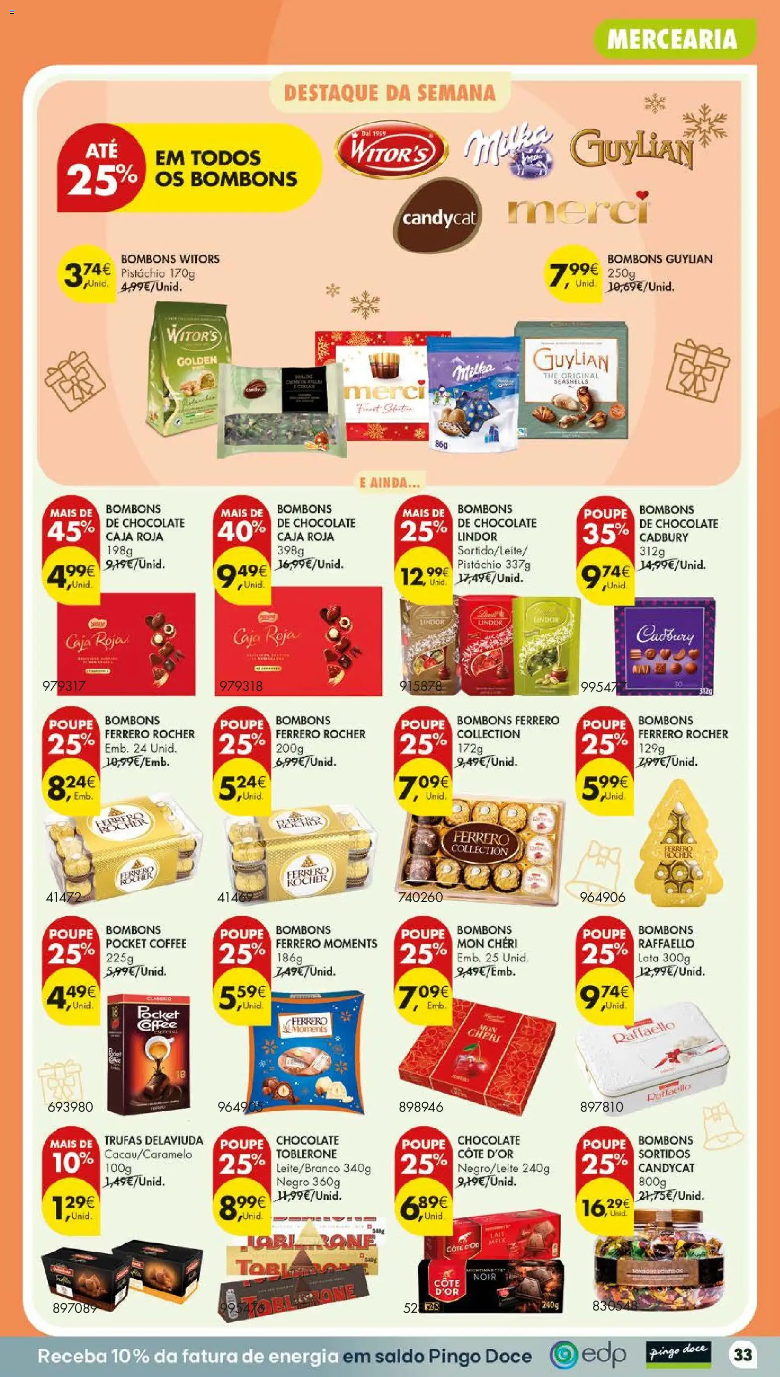 Pingo Doce folheto Poupe Este Fim de Semana │ válido de 29/10/2026 | Página: 37 | Produtos: Mercearia, Ferrero rocher, Bombons Mon Chéri, Bombons Raffaello