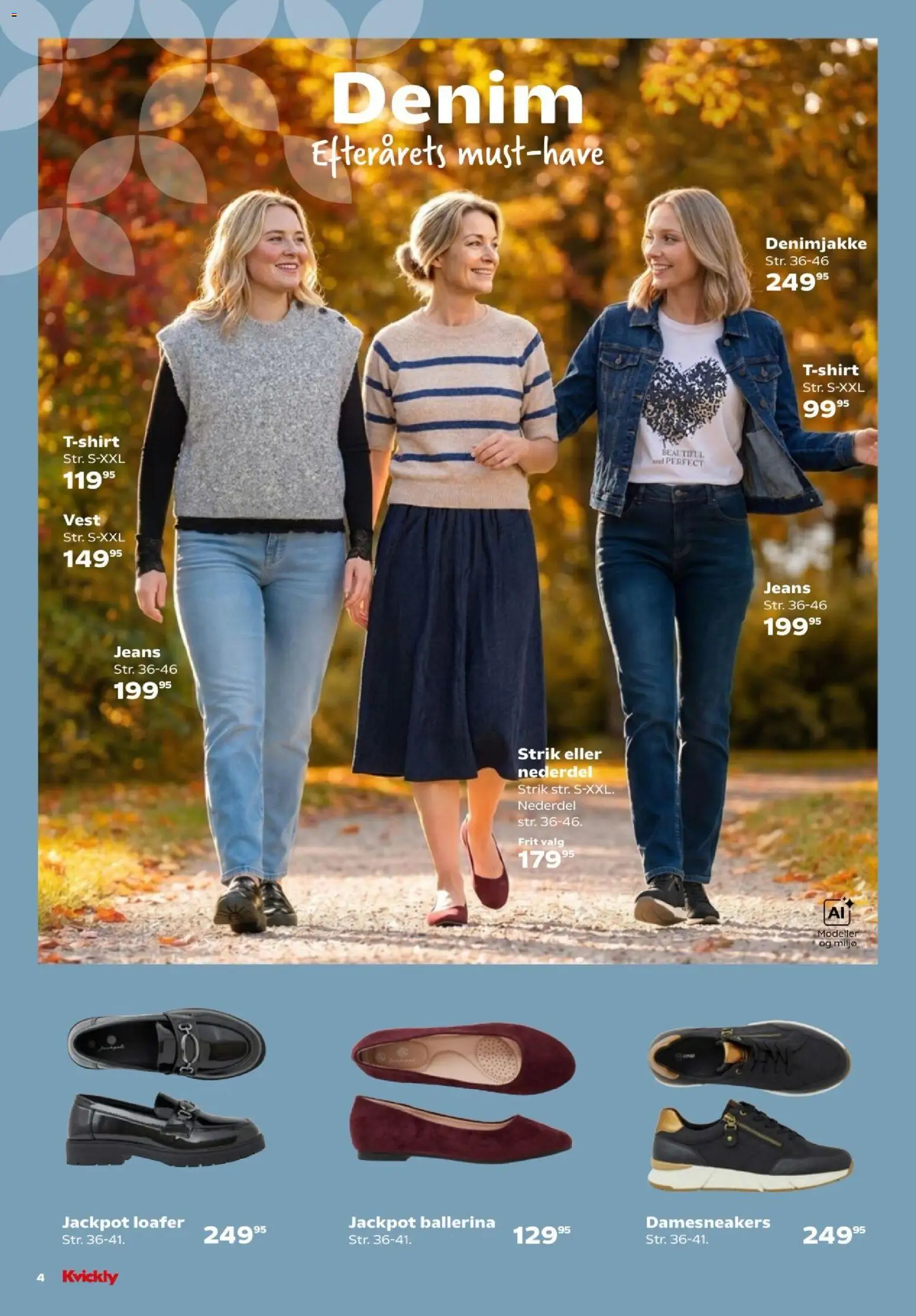 Kvickly tilbudsavis – gyldig fra 04/09/2026 | Side: 54 | Produkter: Nederdel, T-shirt, Vest, Jeans