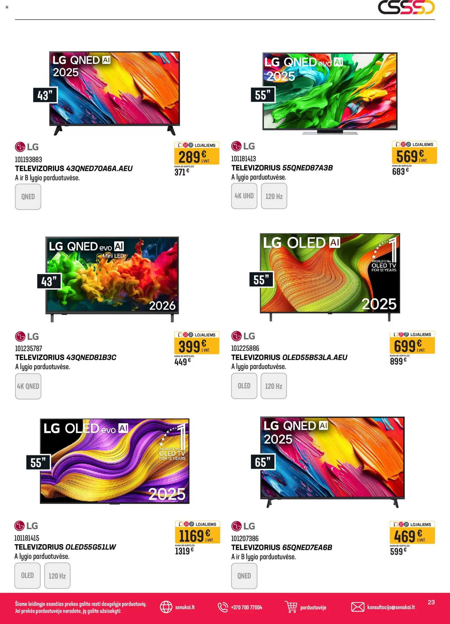 Senukai akcijos nuo 2026.08.26 | Puslapis: 23 | Prekių: Tv, Televizorius