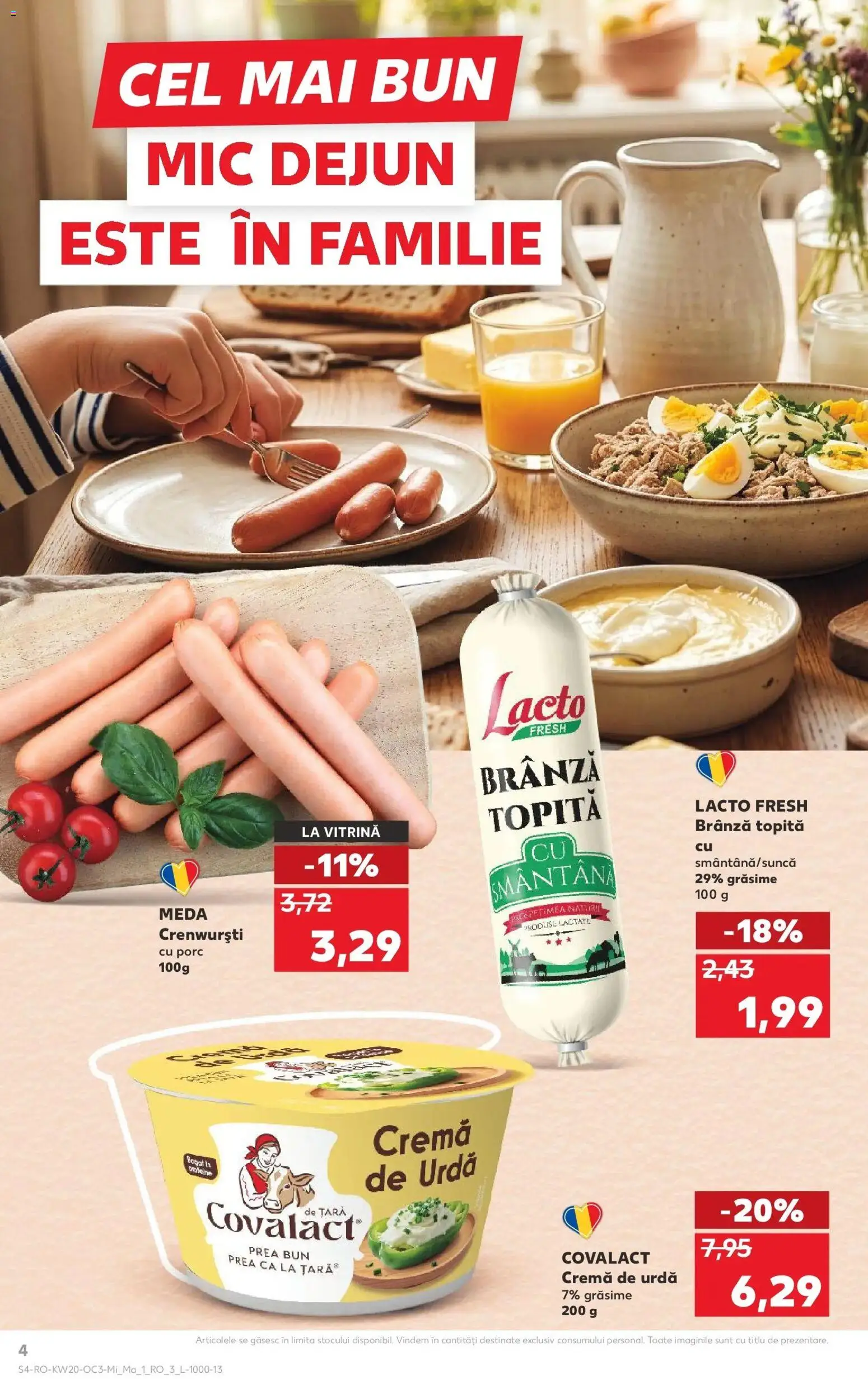 Noul catalog Kaufland – valabil de la 13.05.2026 | Pagină: 4 | Produse: Vitrină, Brânză, Cremă, Smântână