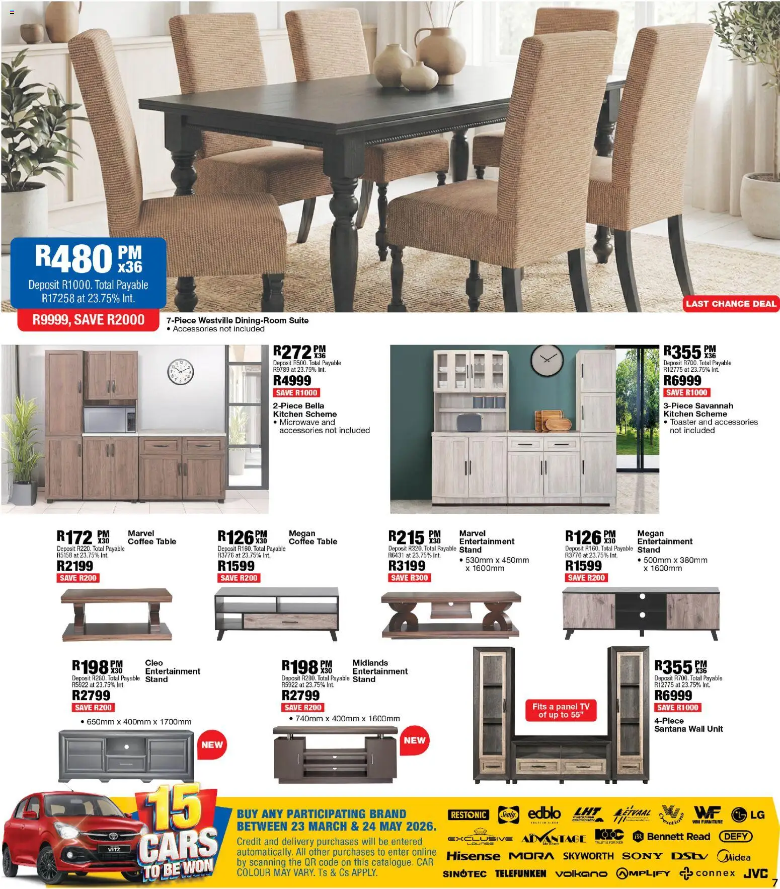 New OK Furniture catalogue – valid from 11.05.2026 | Page: 7 | Products: Toaster, Coffee table, Wall unit, Microwave