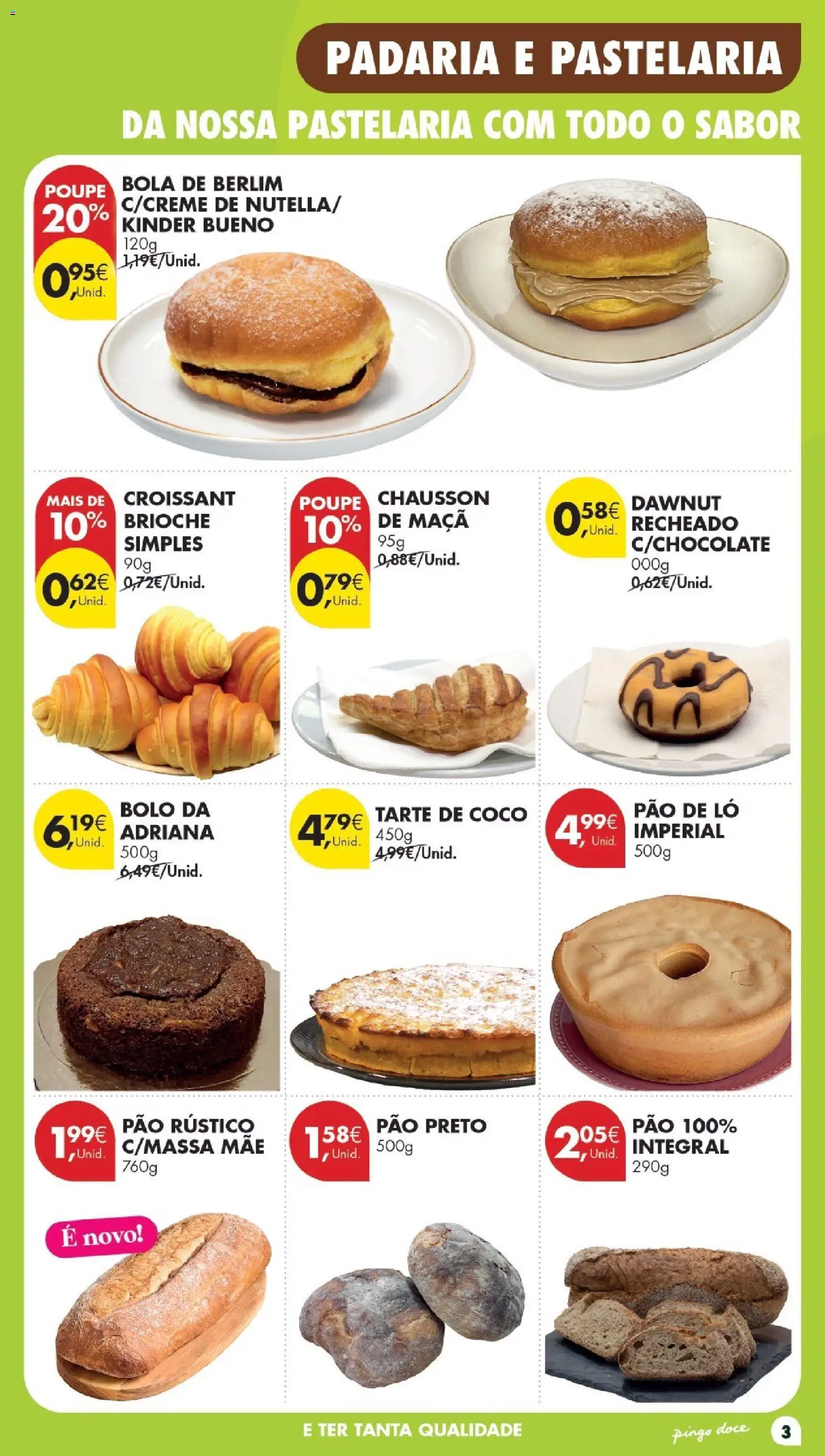 Pingo Doce Poupe Esta Semana Madeira │ válido de 15/09/2026 | Página: 3 | Produtos: Padaria, Pão rústico, Tarte, Bola de Berlim