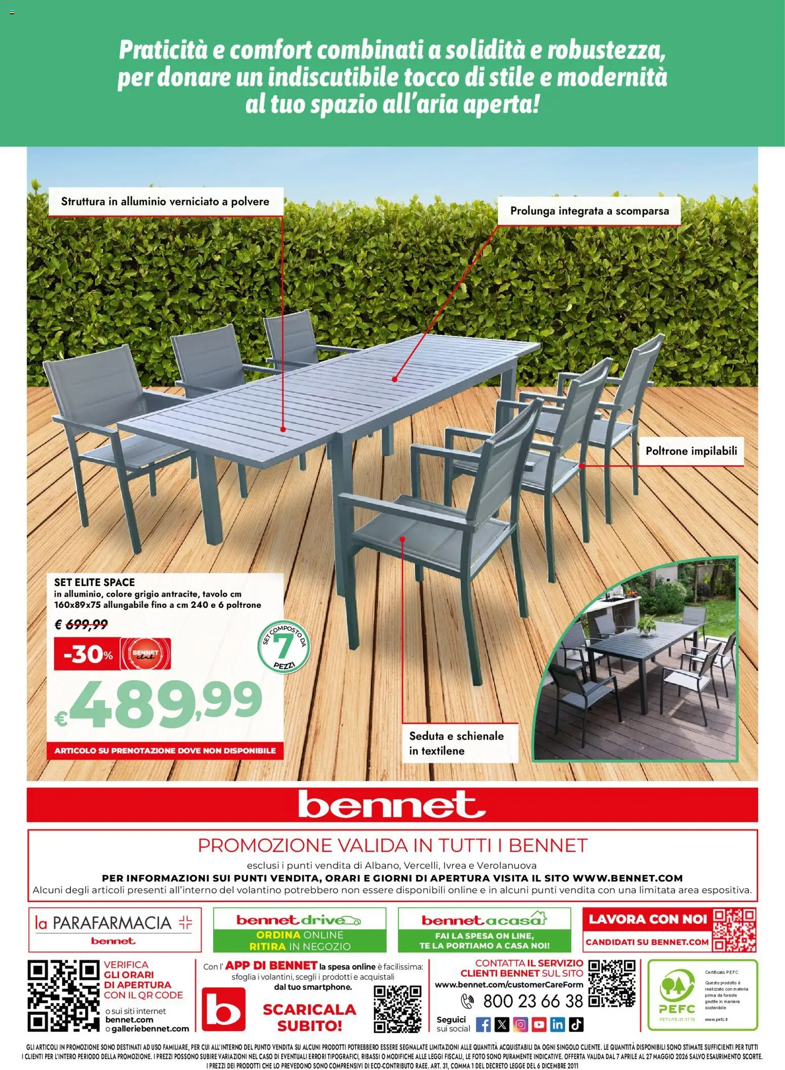Volantino bennet del 07.04.2026 | Pagina: 20 | Prodotti: Tè, Alluminio, Tavolo