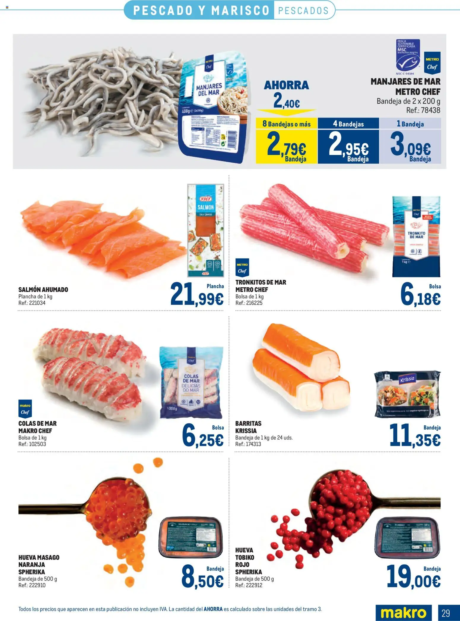 Makro Congelados Cataluña │ válido desde el 04.05.2026 | Página: 29 | Productos: Pescado, Bolsa, Salmón ahumado, Bandeja
