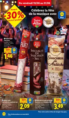 LIDL - Prévisualisation de SAINT ALBY Spécialité de saucisson sec, Le produit de 200 g valide à partir de 18.06.2026 | Page: 14 | Produits: Saucisson, Saucisson sec, Porc