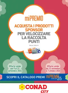 Anteprima del volantino Conad volantino City Mi Premio Lazio valido a partire dal 09/09/2026