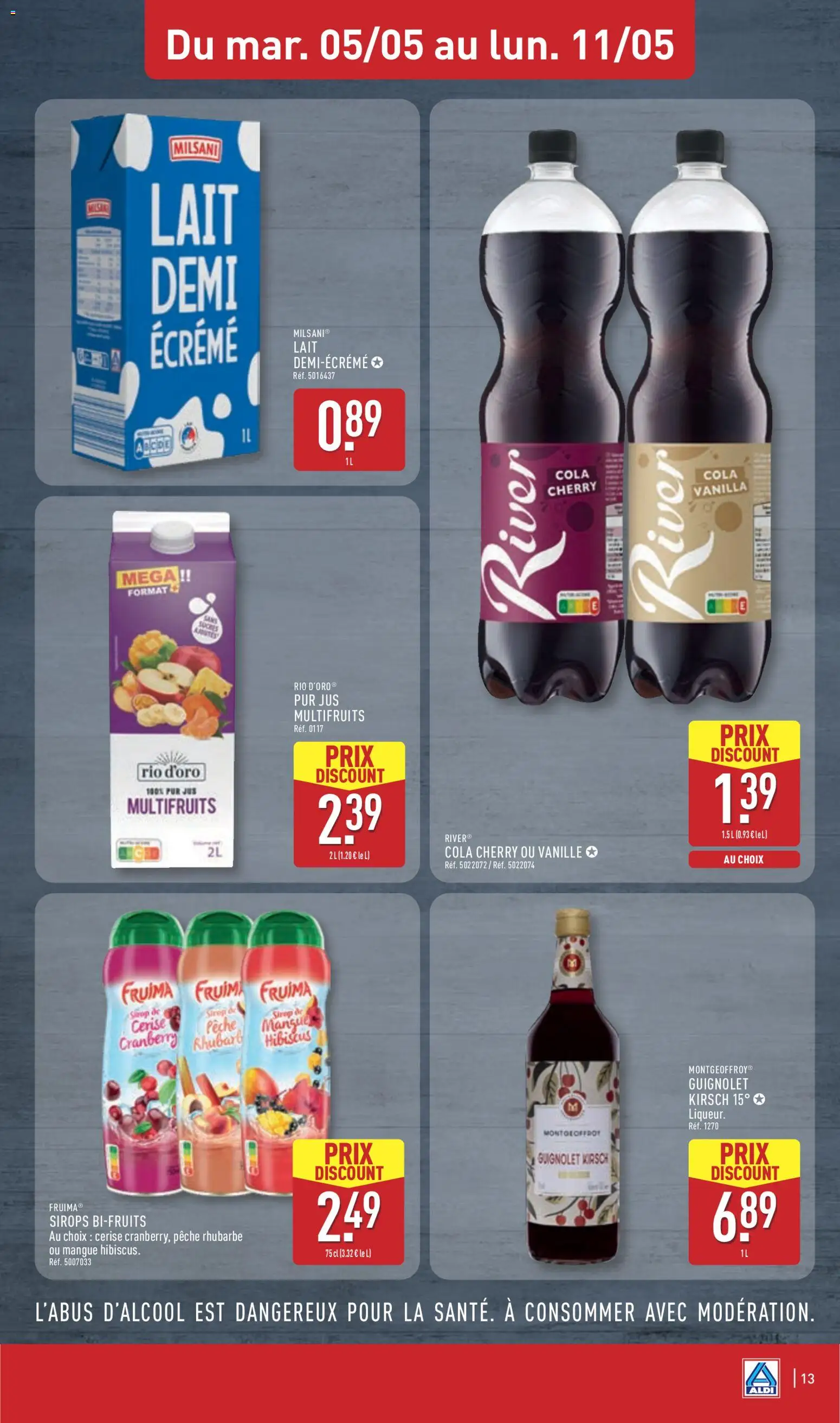 {H1} | Page: 17 | Produits: Rhubarbe, Lait, Jus, Lait Demi Écrémé