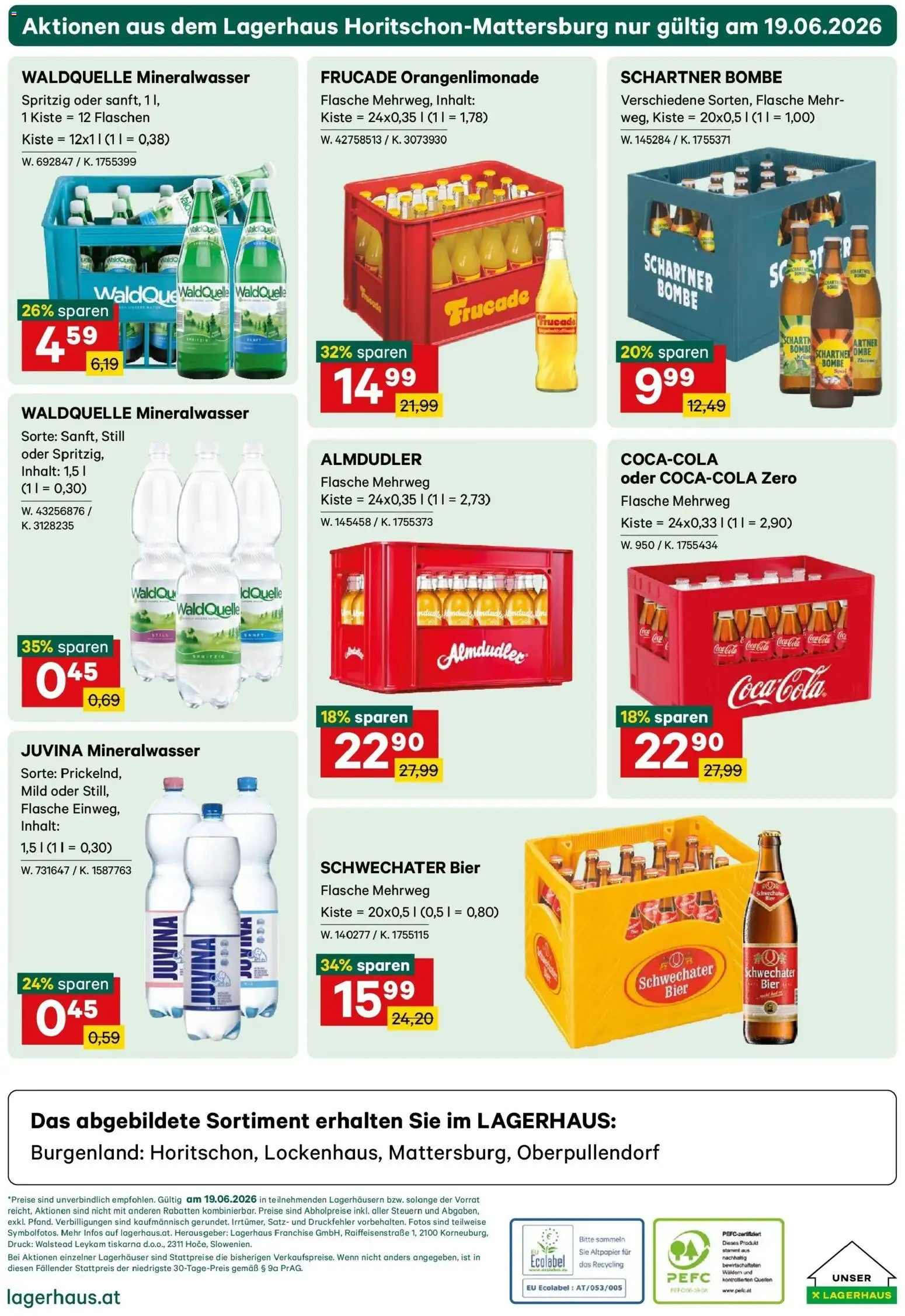 Lagerhaus Wochen Angebote gültig ab 19.06.2026 | Seite: 4 | Produkte: Bier
