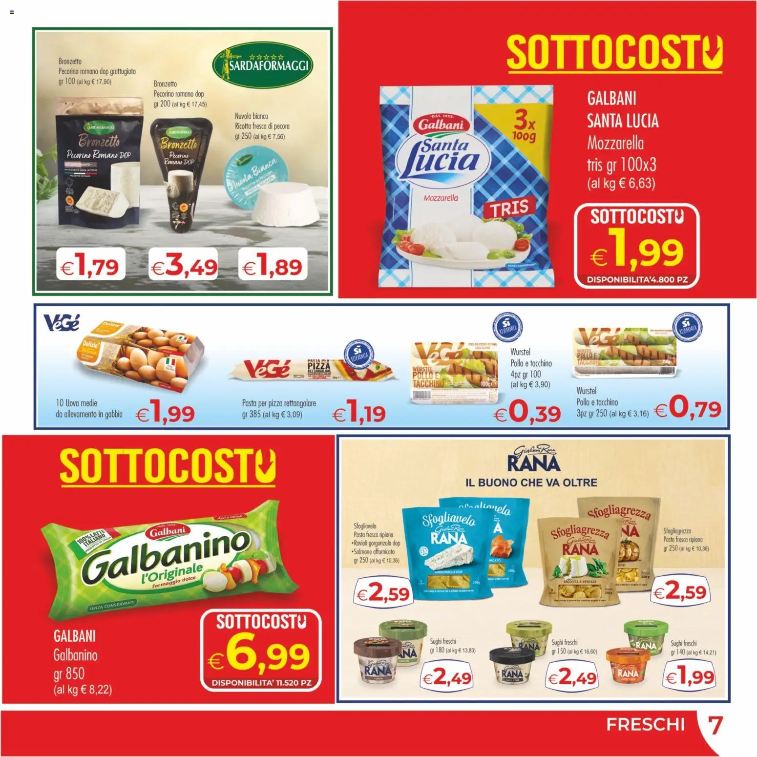 Volantino MerSi Supermercati del 09/09/2026 | Pagina: 7 | Prodotti: Pizza, Pollo, Mozzarella, Formaggio