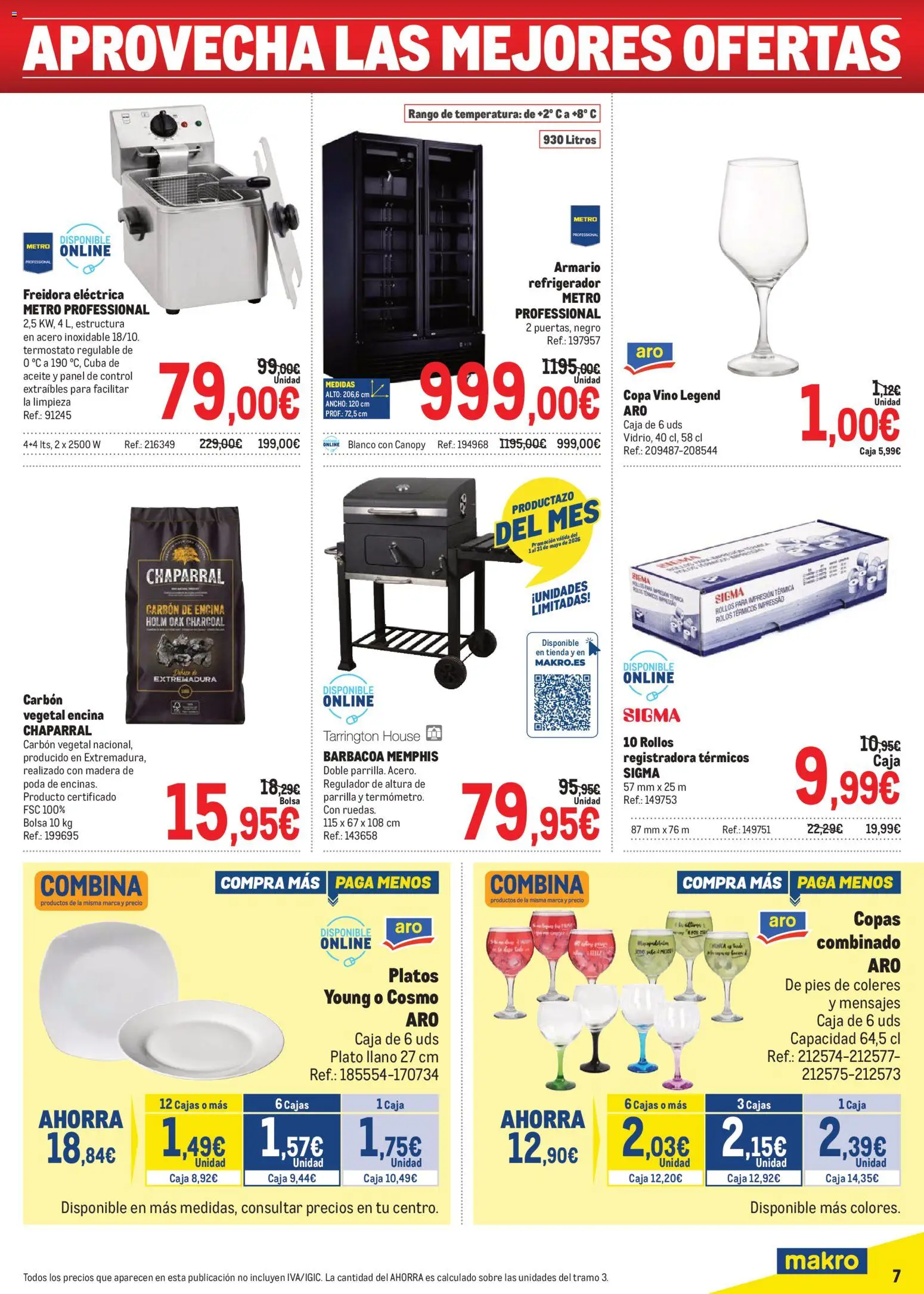 Makro Precios Levante II │ válido desde el 18.05.2026 | Página: 7 | Productos: Bolsa, Refrigerador, Barbacoa, Caja