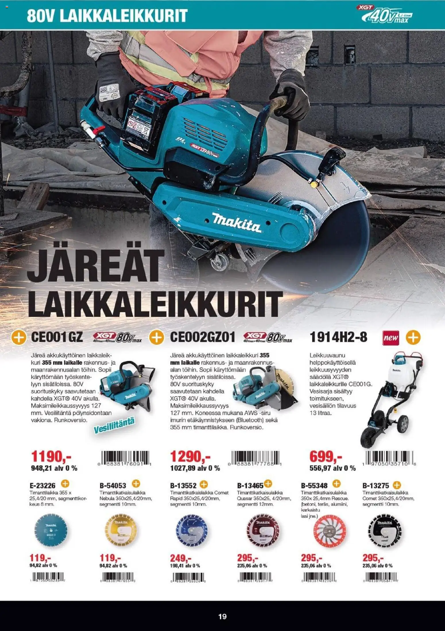 Makita tarjoukset - XGT esite 2026 – voimassa 07.04.2026 alkaen | Sivu: 19